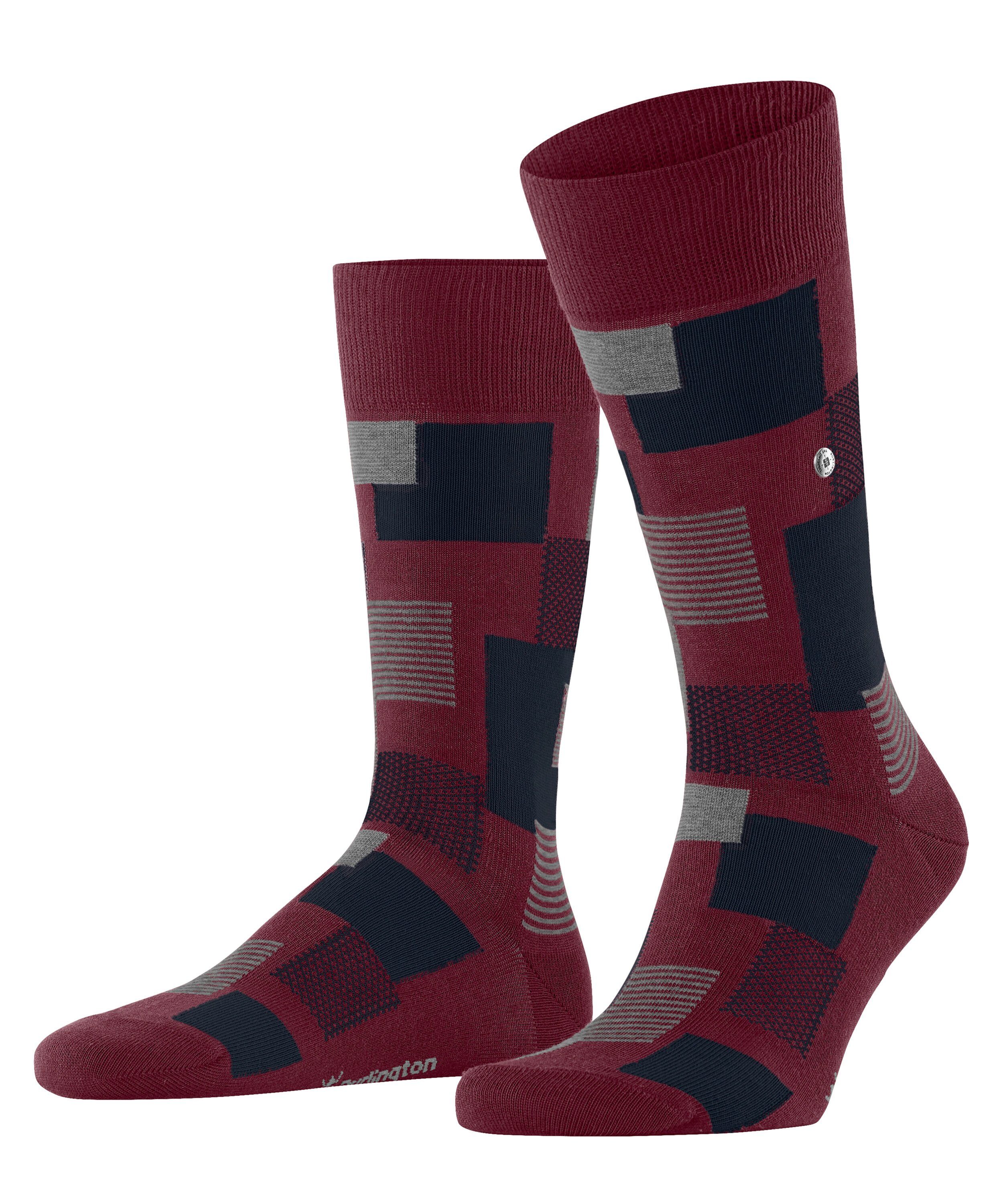 Burlington Socken Mended Patch (1-Paar) wine (8010)