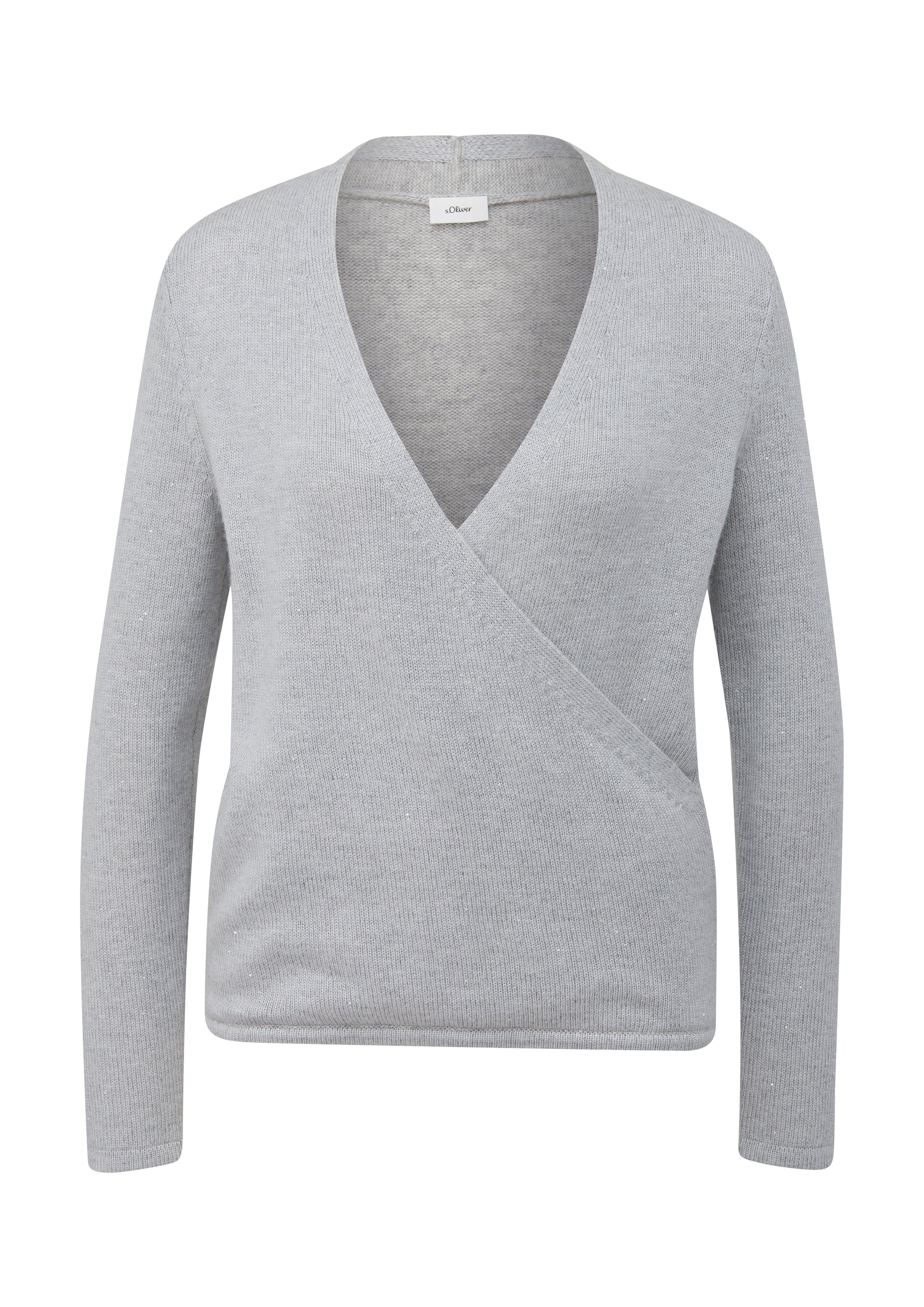 s.Oliver BLACK LABEL Strickpullover in Wickel-Optik