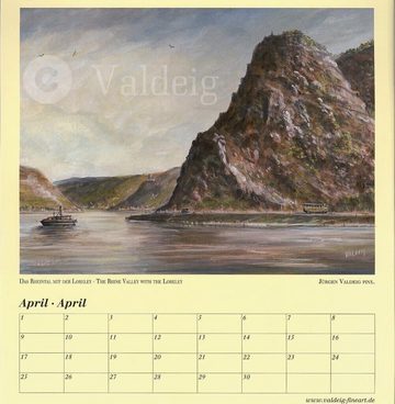 KOVA Kunstkalender Geburtstagskalender Malerisches Deutschland Kalender Valdeig