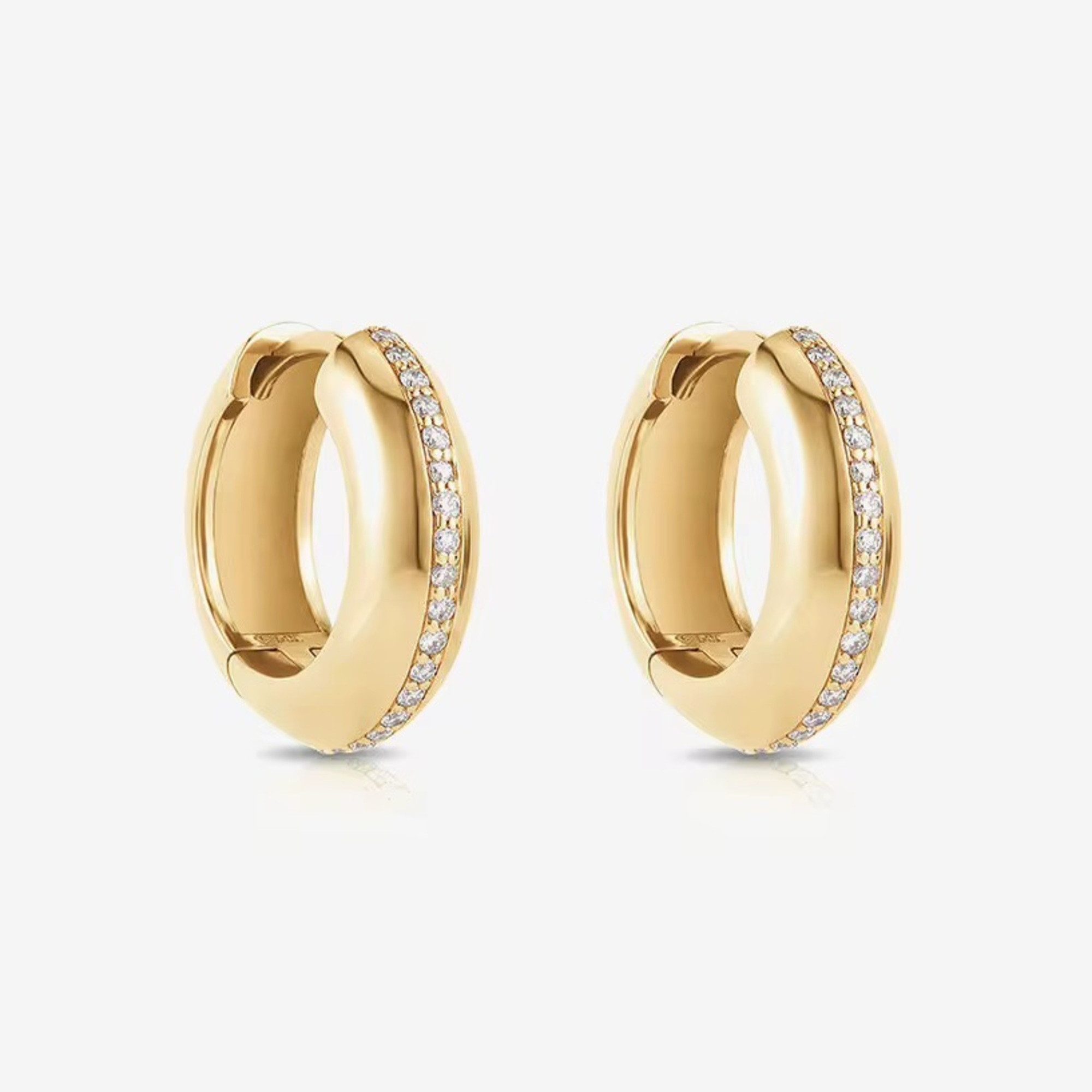 ROUGEMONT Paar Creolen Elegante Damen Creolen 18K Gold -wasserfesst -Hypoal günstig online kaufen