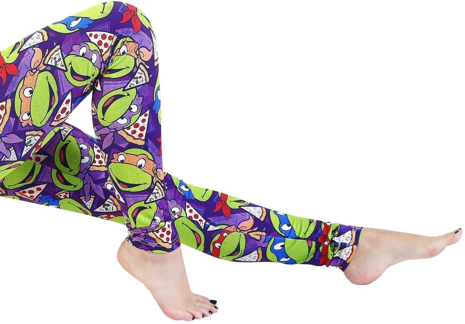 Teenage Mutant Ninja Turtles Leggings NINJA TURTLES Leggings Damen Mädchen Hose Karneval Motto Partys Kostüm