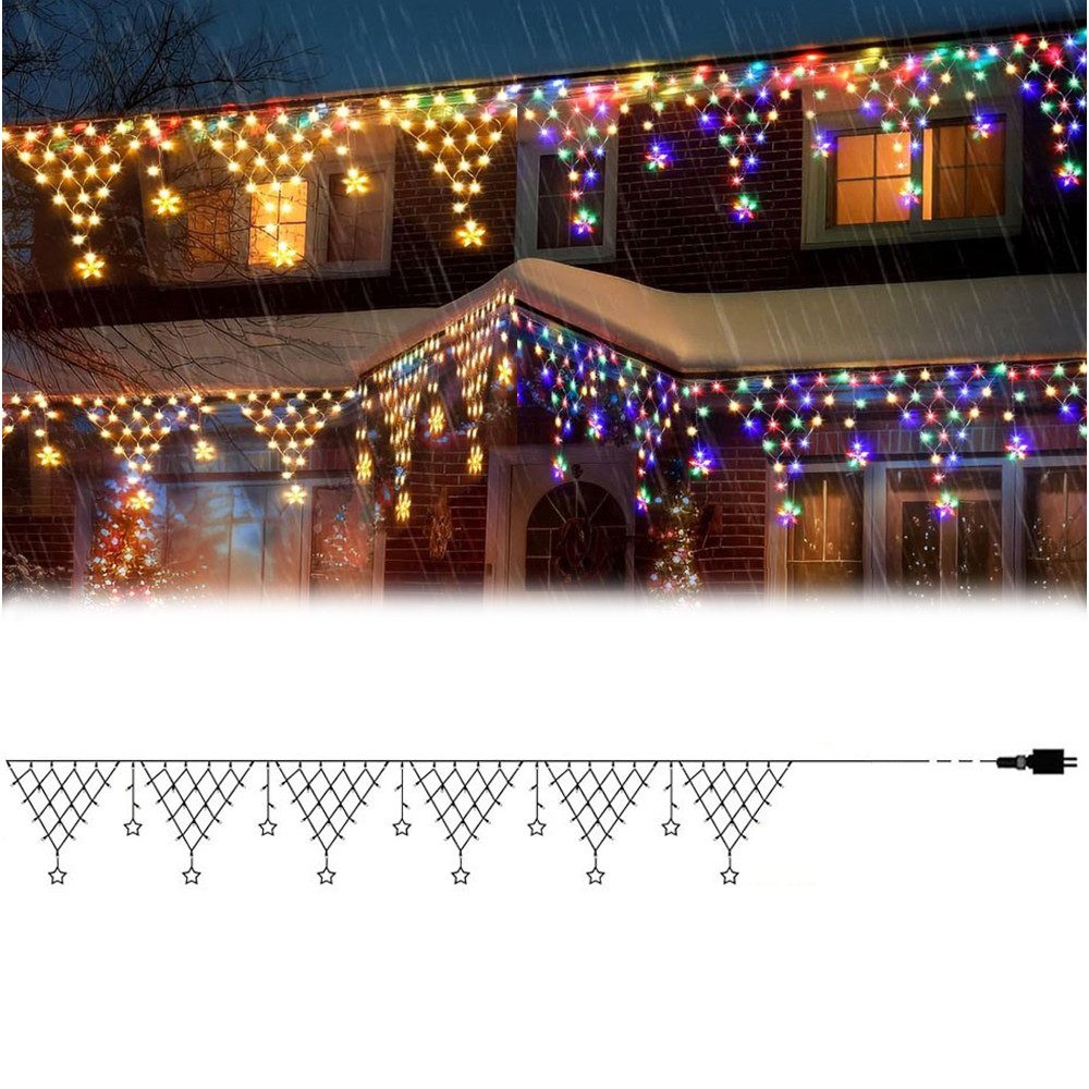 PRIISF Lichtervorhang LED Lichterkette Eisregen Lichtervorhang günstig online kaufen