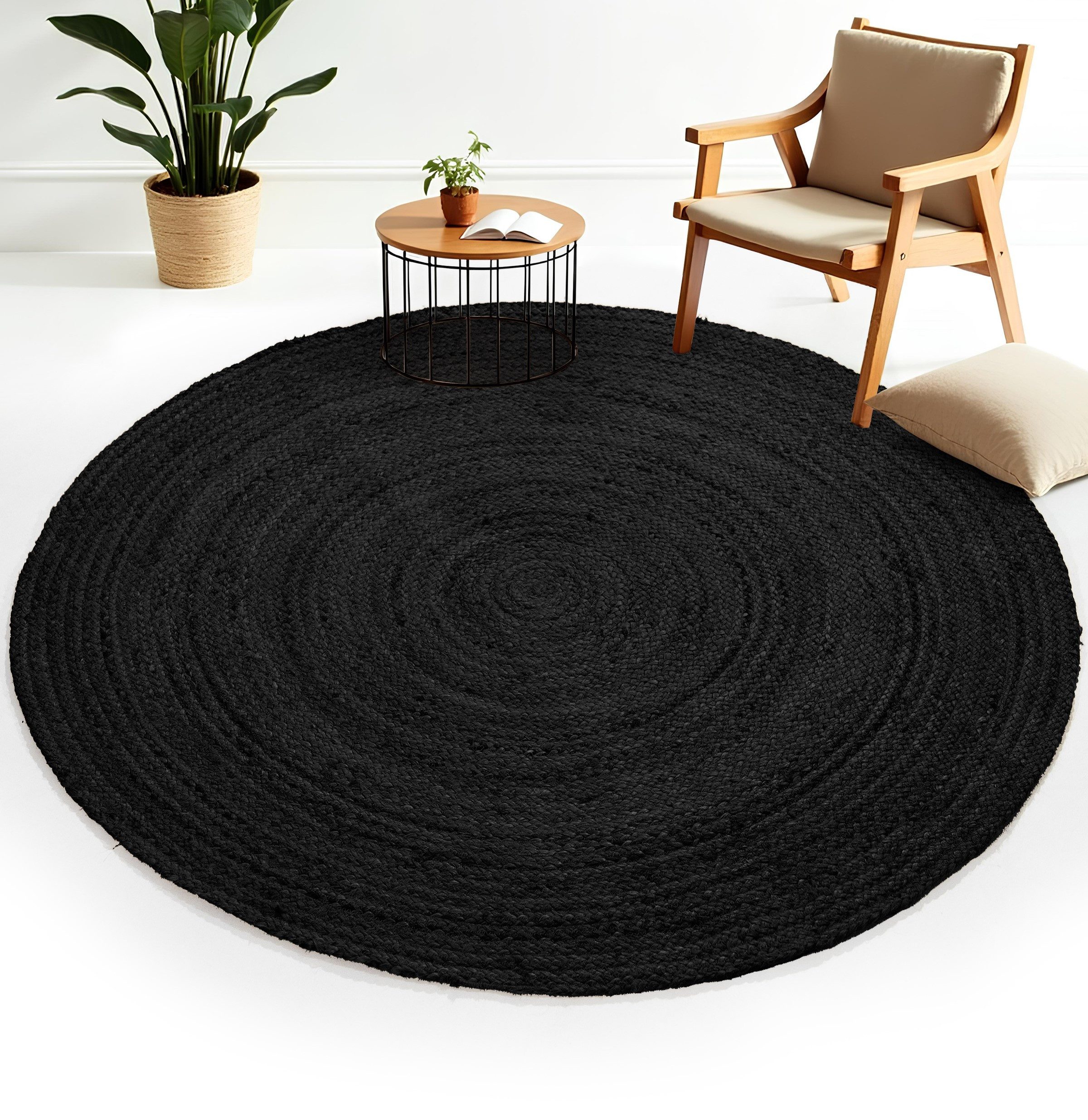 carpetfine Teppich Nele Juteteppich Naturfaser, rund, günstig online kaufen