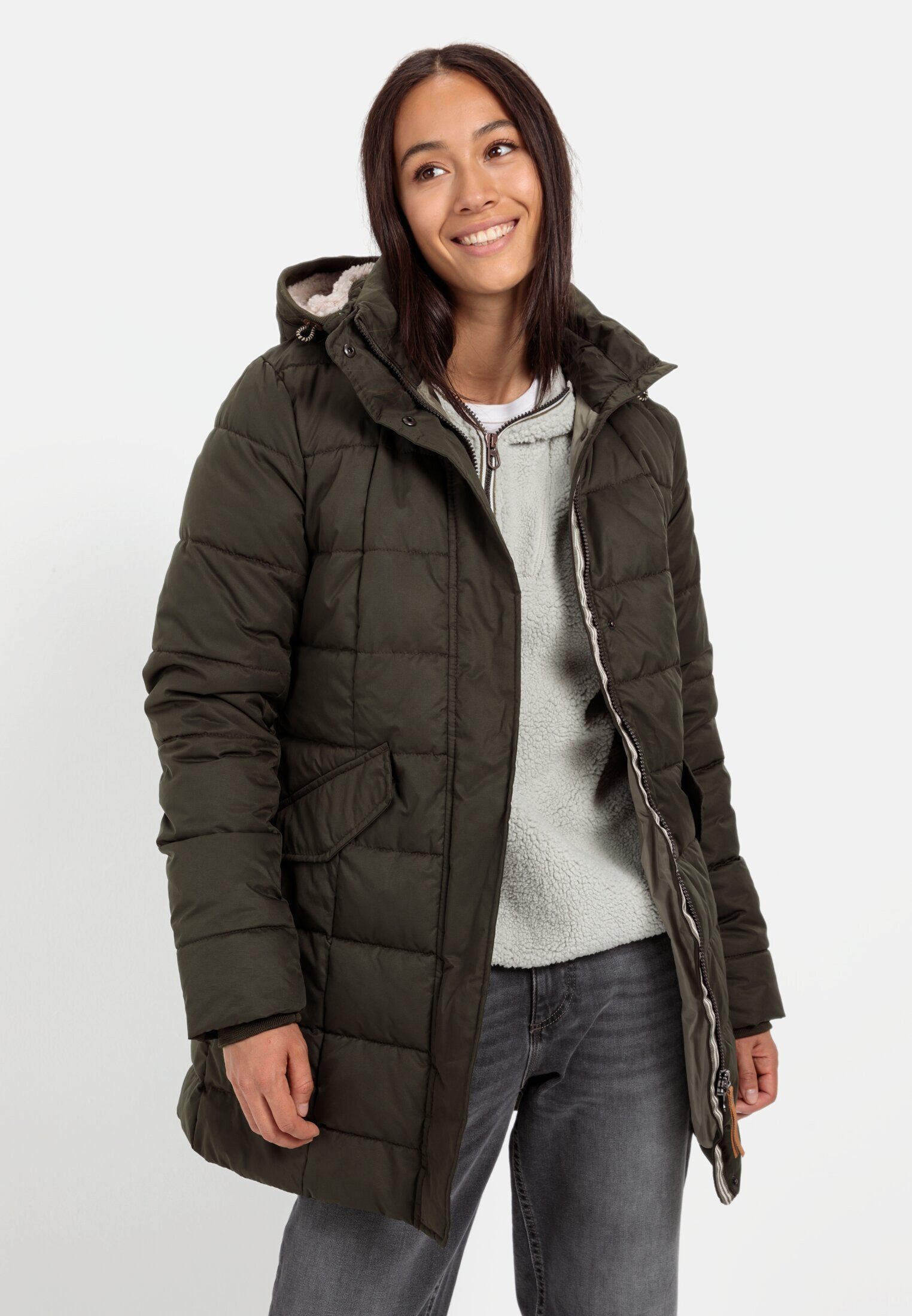 Winterjacke mit abnehmbarer Kapuze