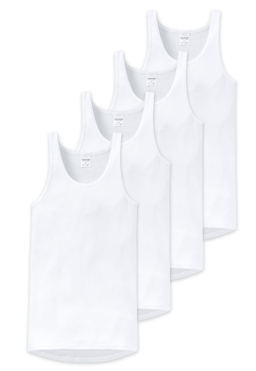 Schiesser Unterhemd Original Classics (4-St) mit längerer Rückenpartie im 4 günstig online kaufen