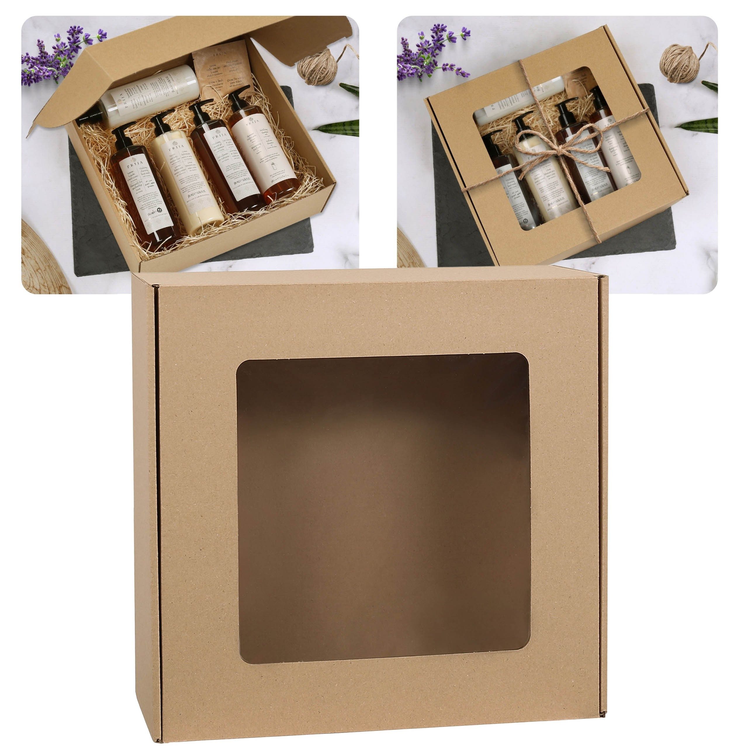 Sarcia.eu Geschenkbox Quadratische Geschenkbox mit Sichtfenster, Geschenkbox 30x30x10 cm (2 St)