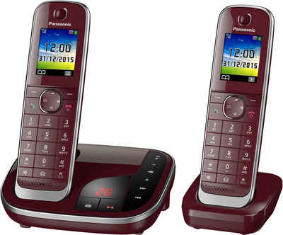 Panasonic KX-TGJ322 Schnurloses DECT-Telefon (Mobilteile: 2, mit Anrufbeantworter, Weckfunktion, Freisprechen)