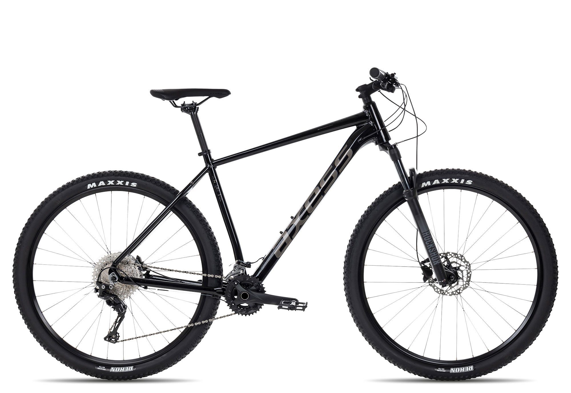 Axess Mountainbike GRADE, 22 Gang Shimano RD- XT-11sp. Shimano RD-M8000 Schaltwerk, Kettenschaltung, 29 Zoll MTB-Hardtail Herrenfahrrad schwarz/grau