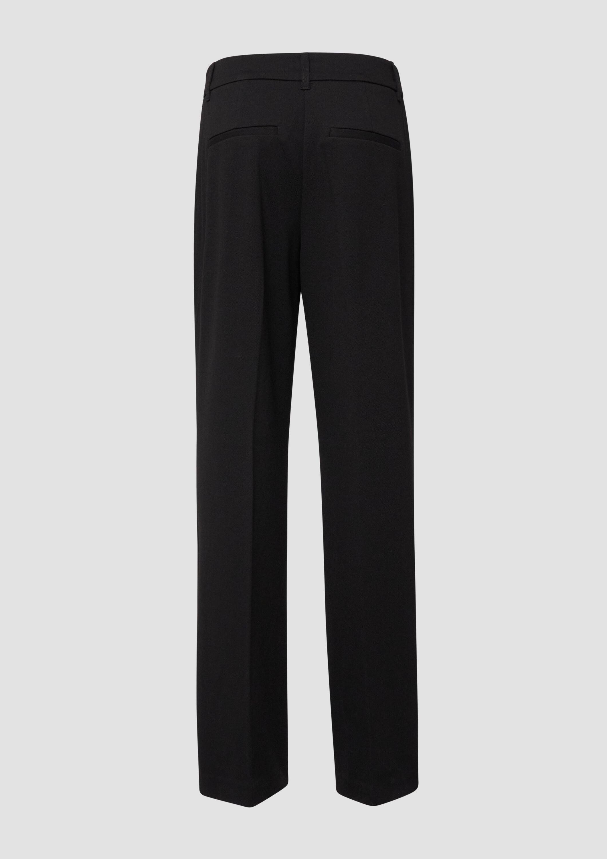s.Oliver Chinos Hose Strukturierte Wide-Leg-Hose mit hohem Bund günstig online kaufen
