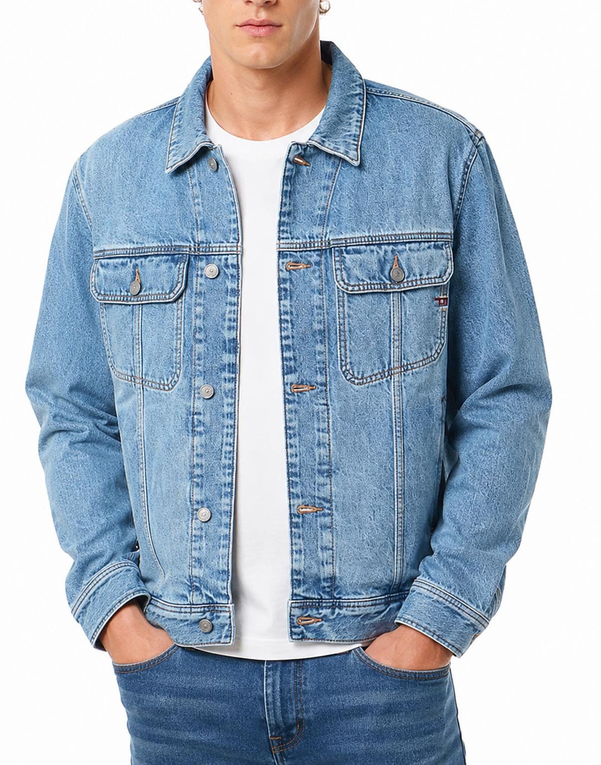 Diesel Jeansjacke Diesel Herren D-Barcy 09C16 Jacke Jeansjacke