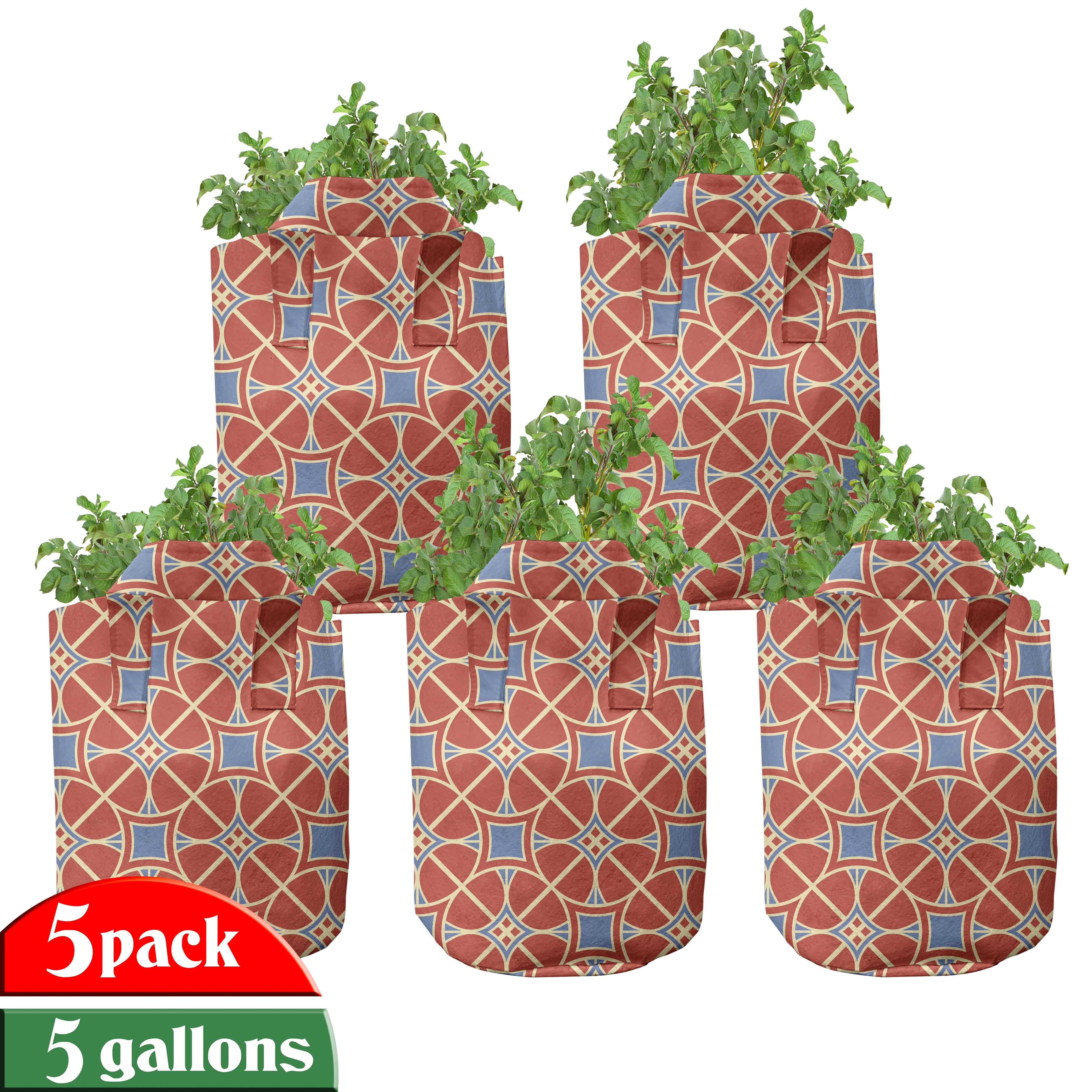 Abakuhaus Tile asiatisch mit hochleistungsfähig Griffen Kreise Pflanzkübel Kurvige Pflanzen, Stofftöpfe für Linien