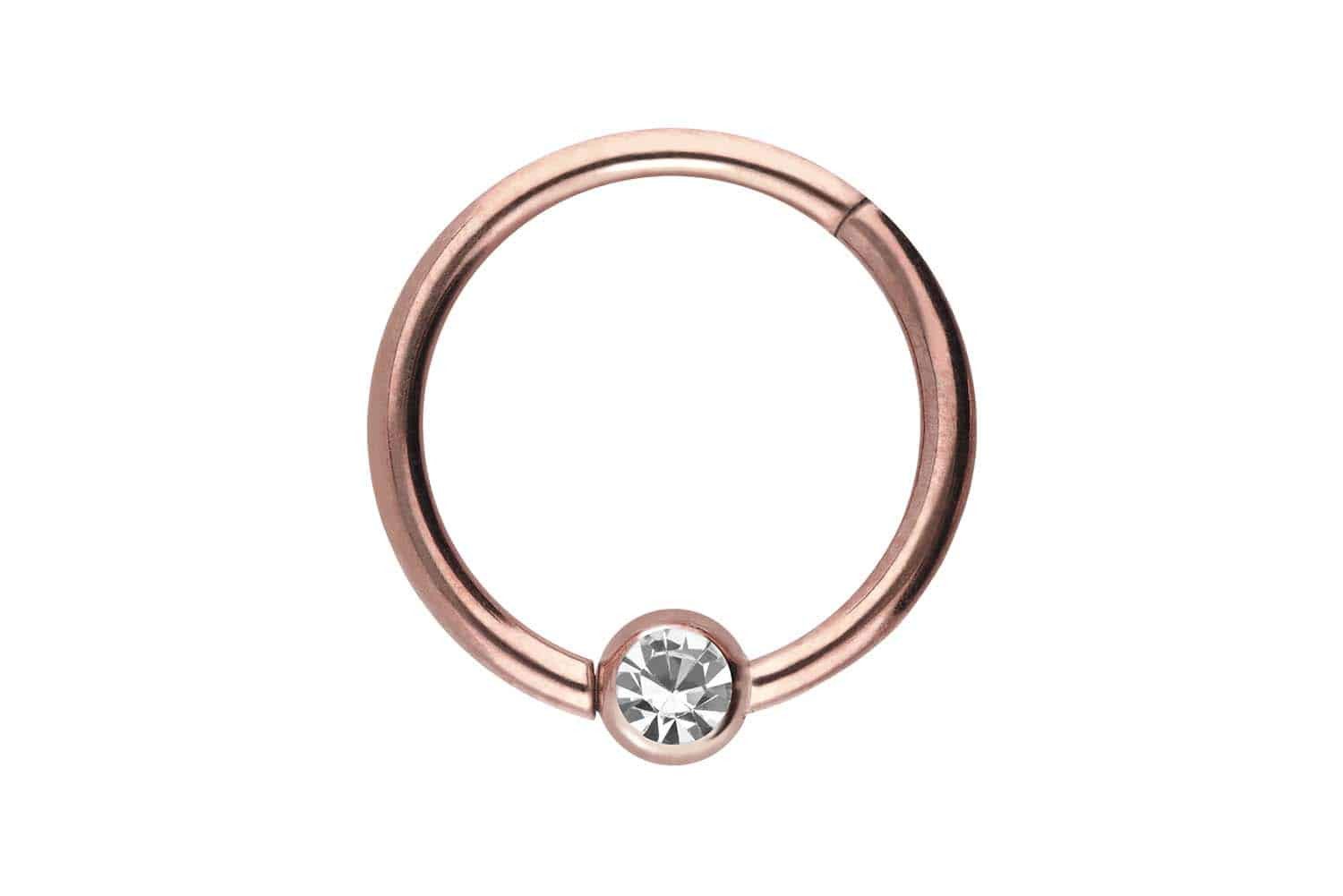 Piercing-Set Titan Segmentring Clicker KRISTALL