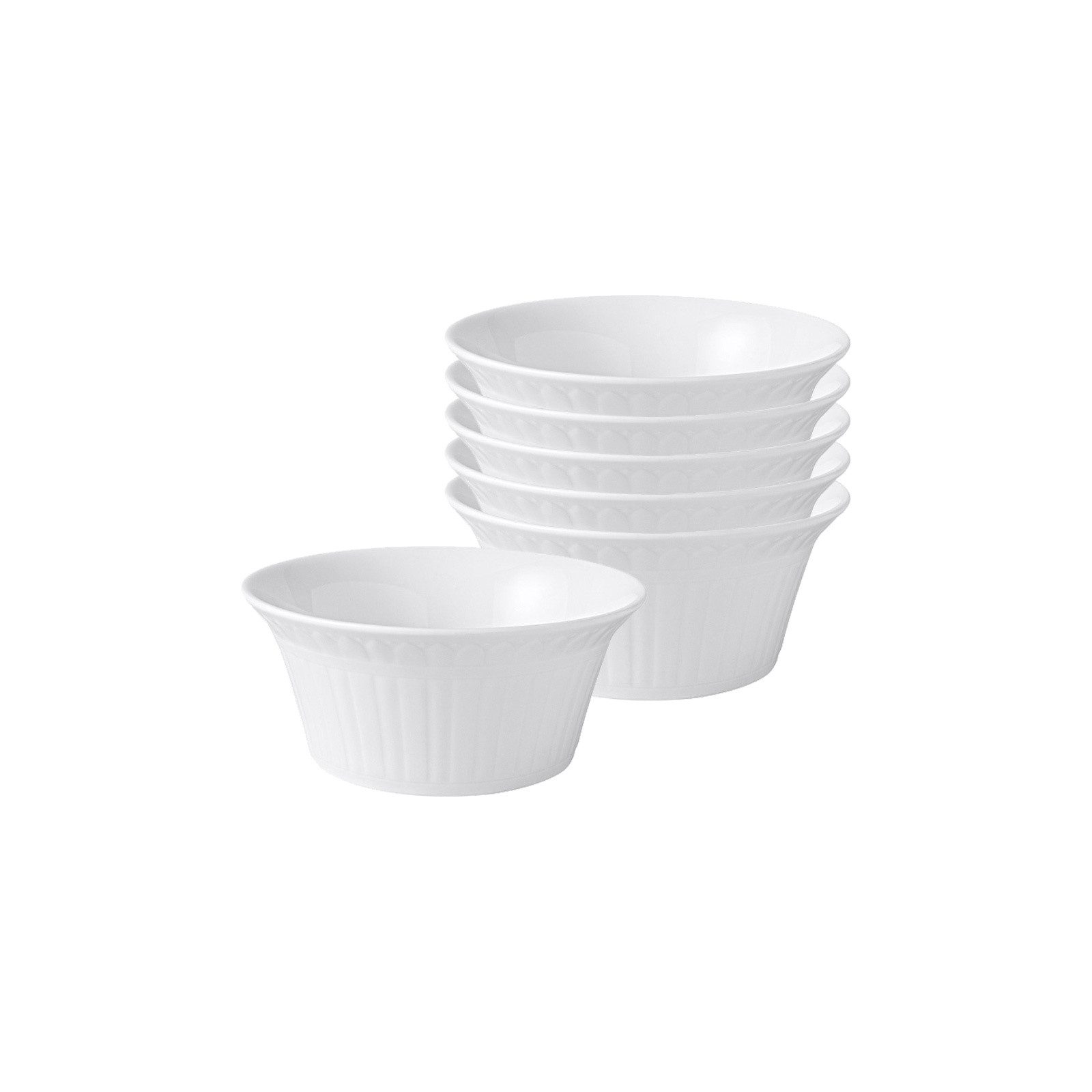 Villeroy & Boch Schale Cellini Dessertschalen ø 12,5 cm 6er Set, Porzellan, (6 Schalen, 6-tlg)