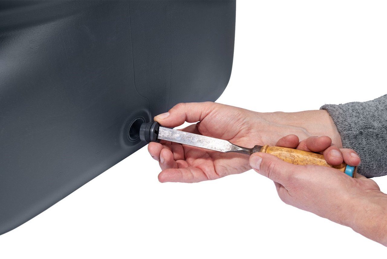 4rain Wassertank 4rain Regenwasser-Wandtank Slim Wood Decor