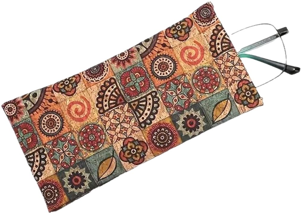 LK Trend & Style Brillenetui mit Boho-Muster, Weiches Material ideal für Lese- oder Sonnenbrillen