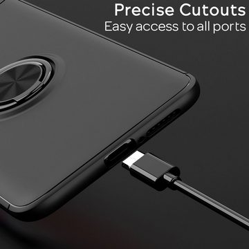 Nalia Smartphone-Hülle Xiaomi Mi 10 Xiaomi Mi 10 Pro, Matte Ring Silikon Hülle / 360 Grad Ring / Standfunktion / Rutschfest