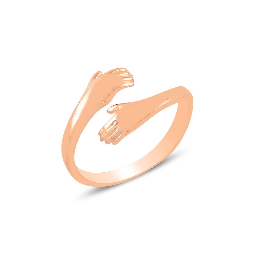 Nisan Silberring, Silber Damenring mit umschlungenen Händen, Verstellbarer günstig online kaufen