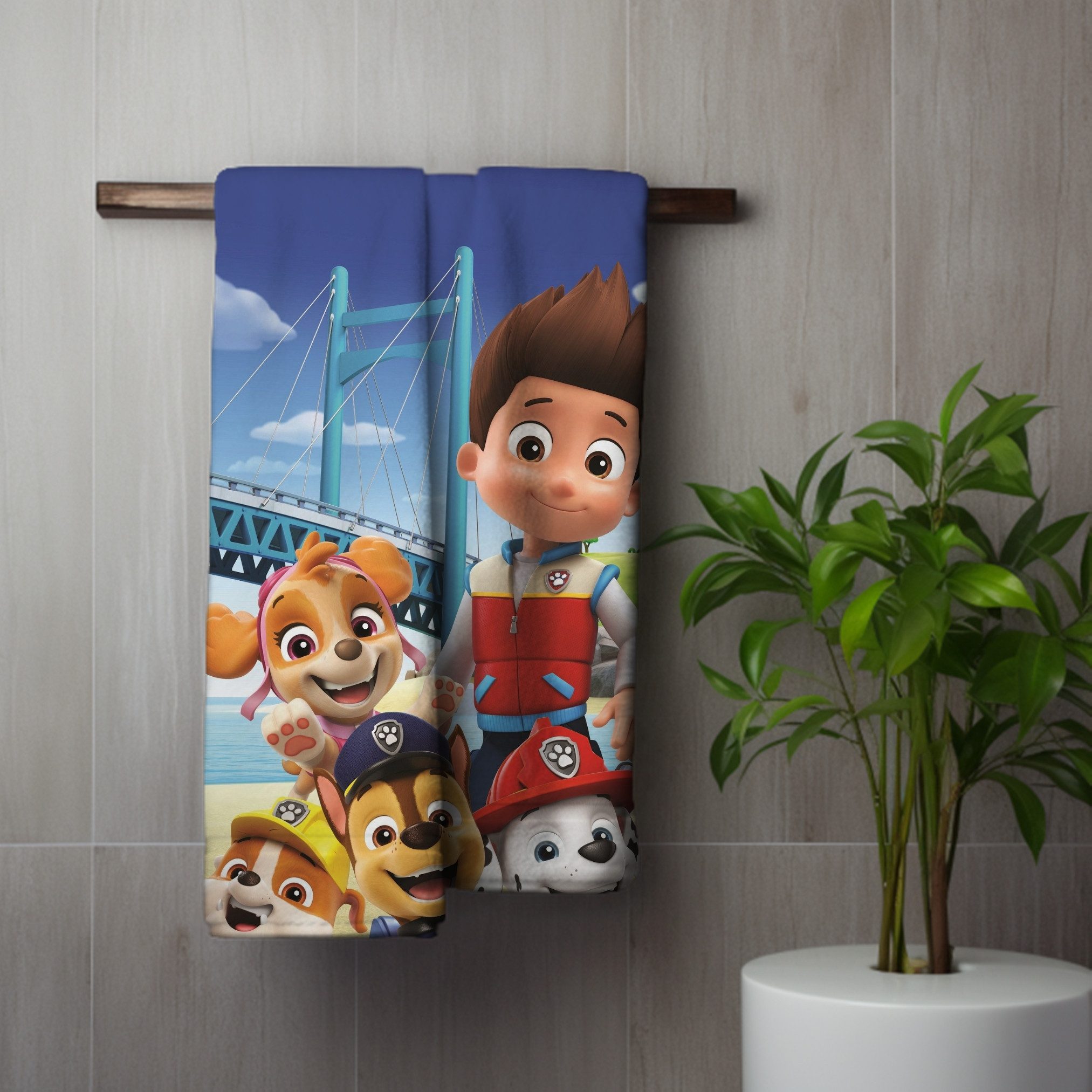 PAW PATROL Strandtuch PAW PATROL Kinder Badehandtuch Strandtuch 70x140 cm, günstig online kaufen