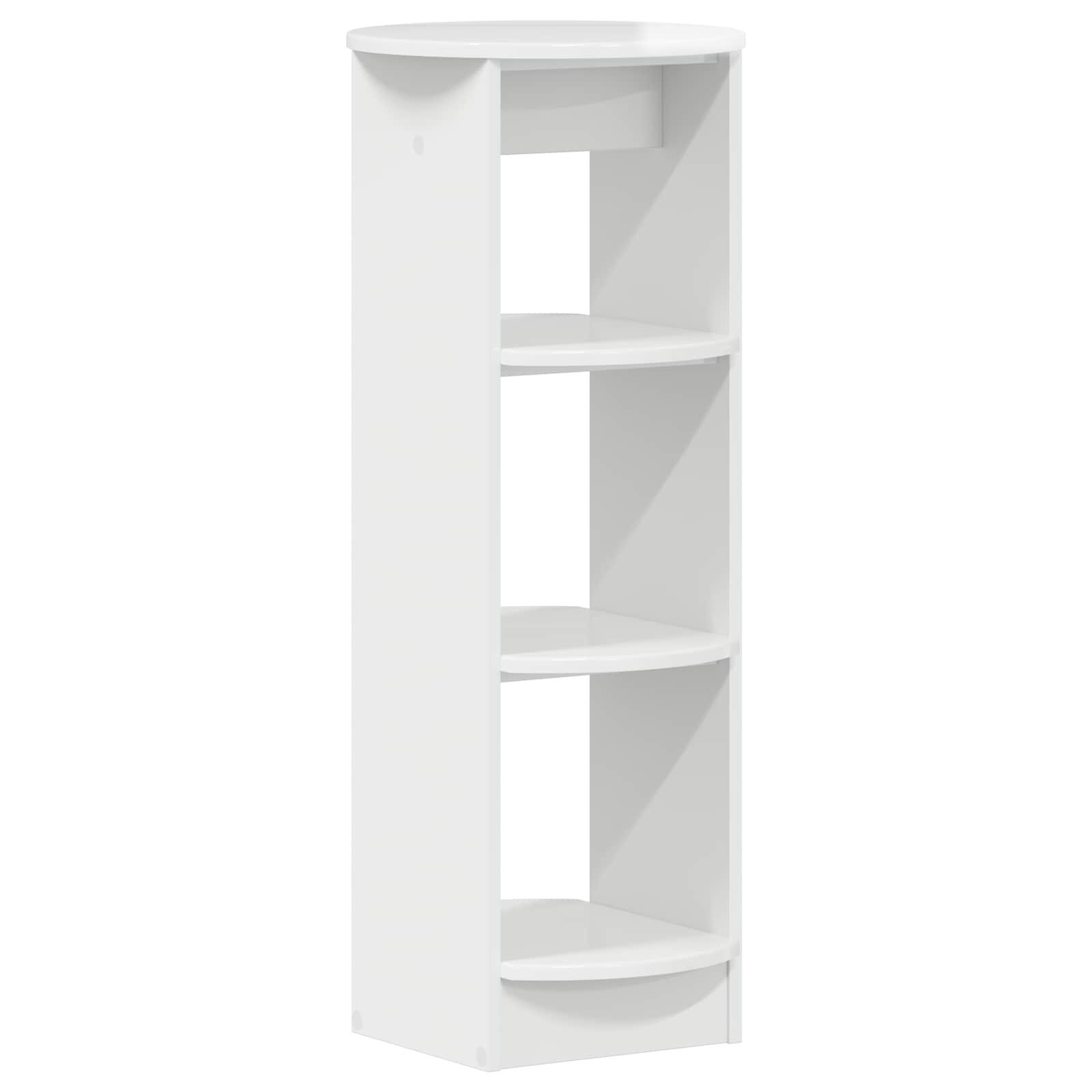 vidaXL Bücherregal 40 x 40 x 100 cm Bücherregal Seitenschrank Hochglanz Weiß 40x40x100 cm