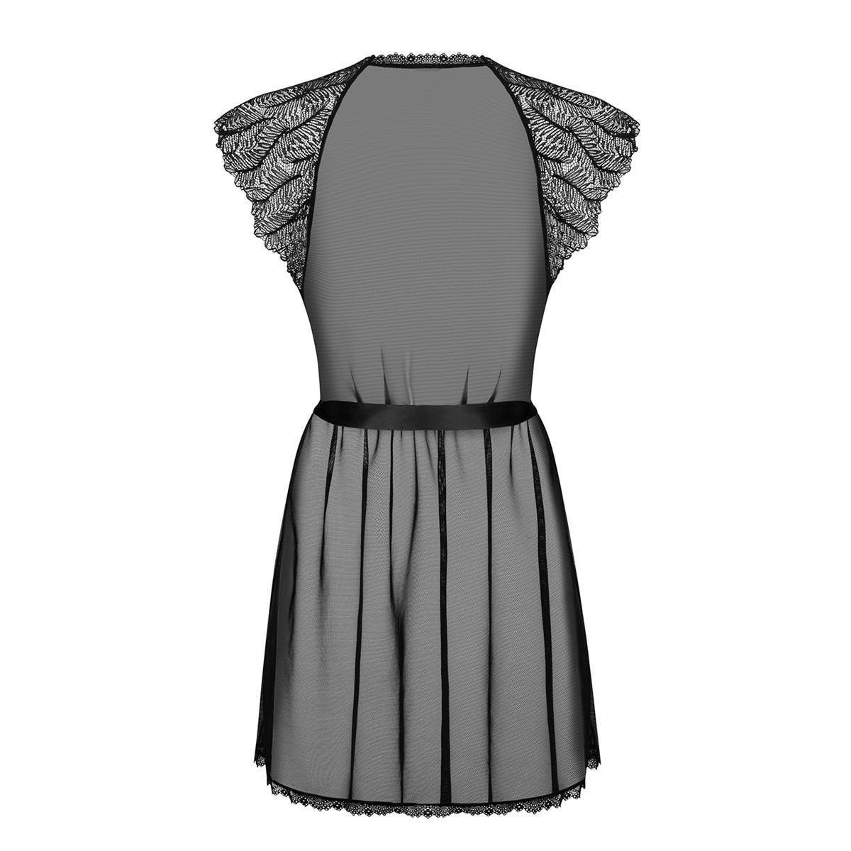 (L/XL,S/M) OB peignoir Nachthemd - black Obsessive Romanesa
