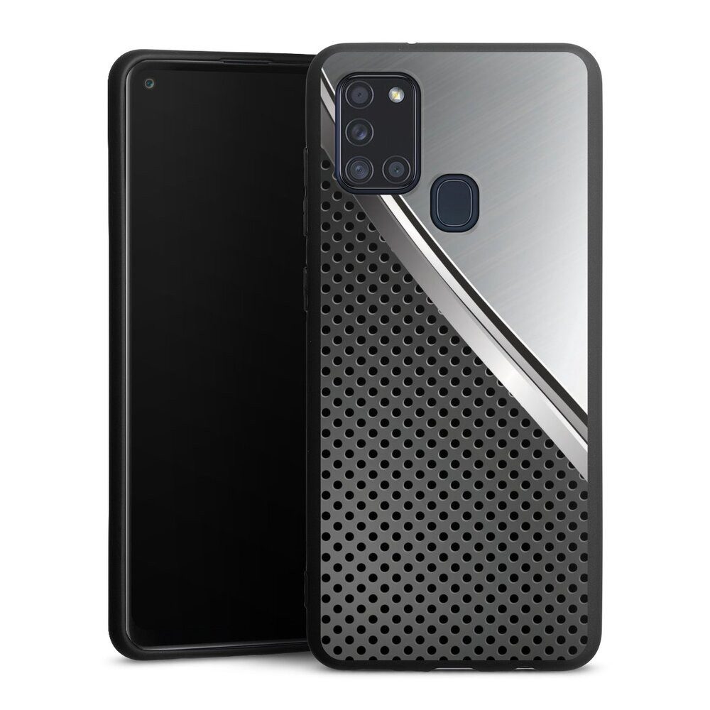 Handyhülle Carbon Stahl Metall Duo Metal Surface