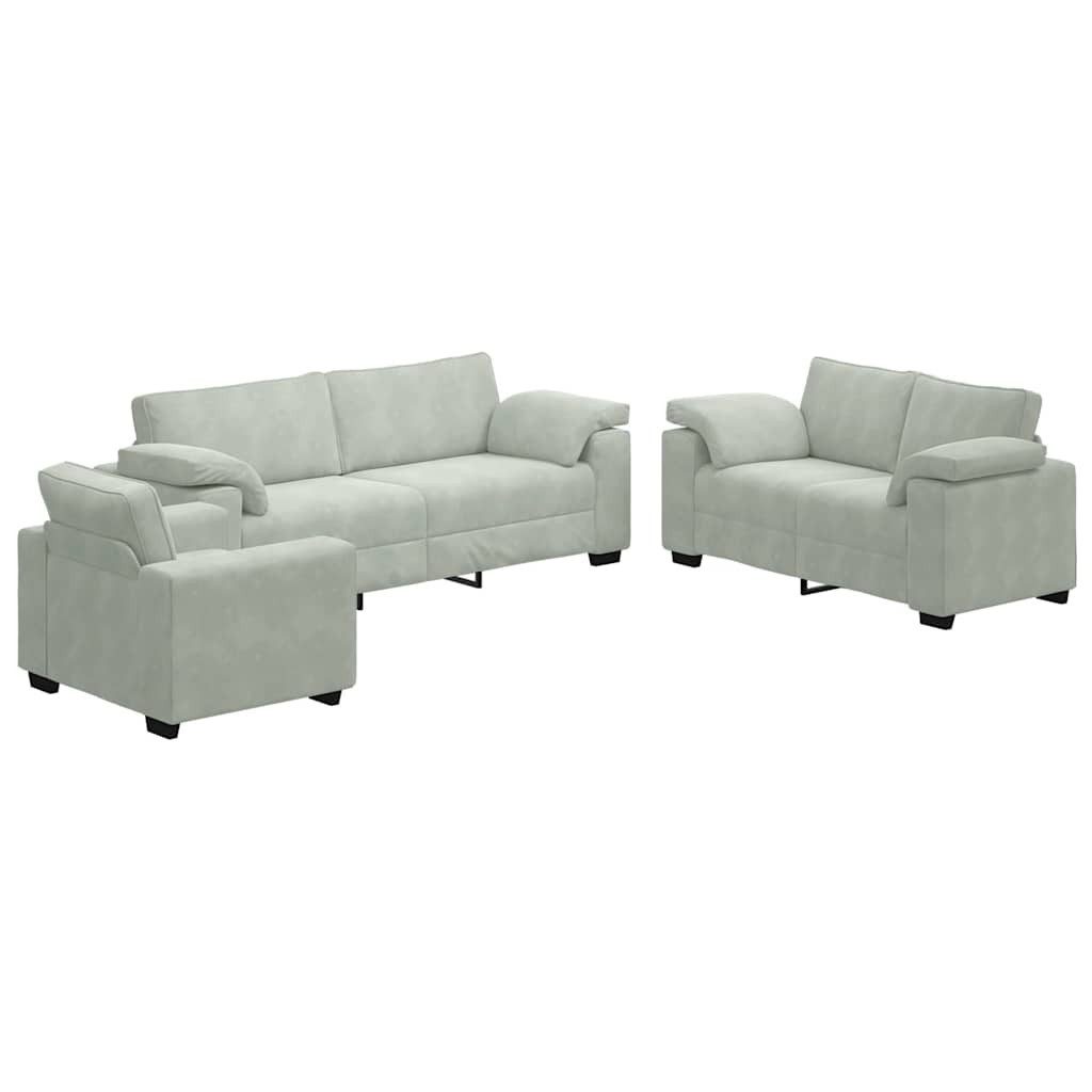 vidaXL Sofa 3-tlg. Sofagarnitur mit Kissen günstig online kaufen