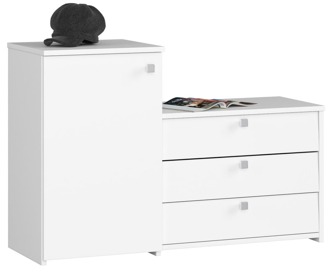 Raumhirsch Furniture Schuhschrank Eleganter Schuhschrank – Optimaale Schuhaufbewahrung – Schuhkommode 3 Klappen für 18 Paar Schuhe, modernes Design, praktisches Möbelstück