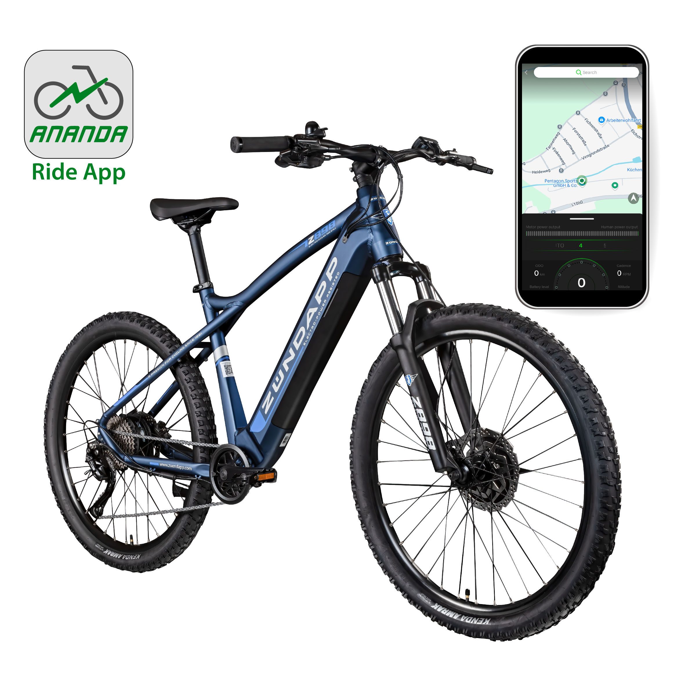 Thumbnail - Zündapp E-Bike Mountainbike Z898, 24 Gang, Kettenschaltung, Heckmotor, 504 Wh, E-Bike E Mountainbike 27,5 Zoll Pedelec 1...