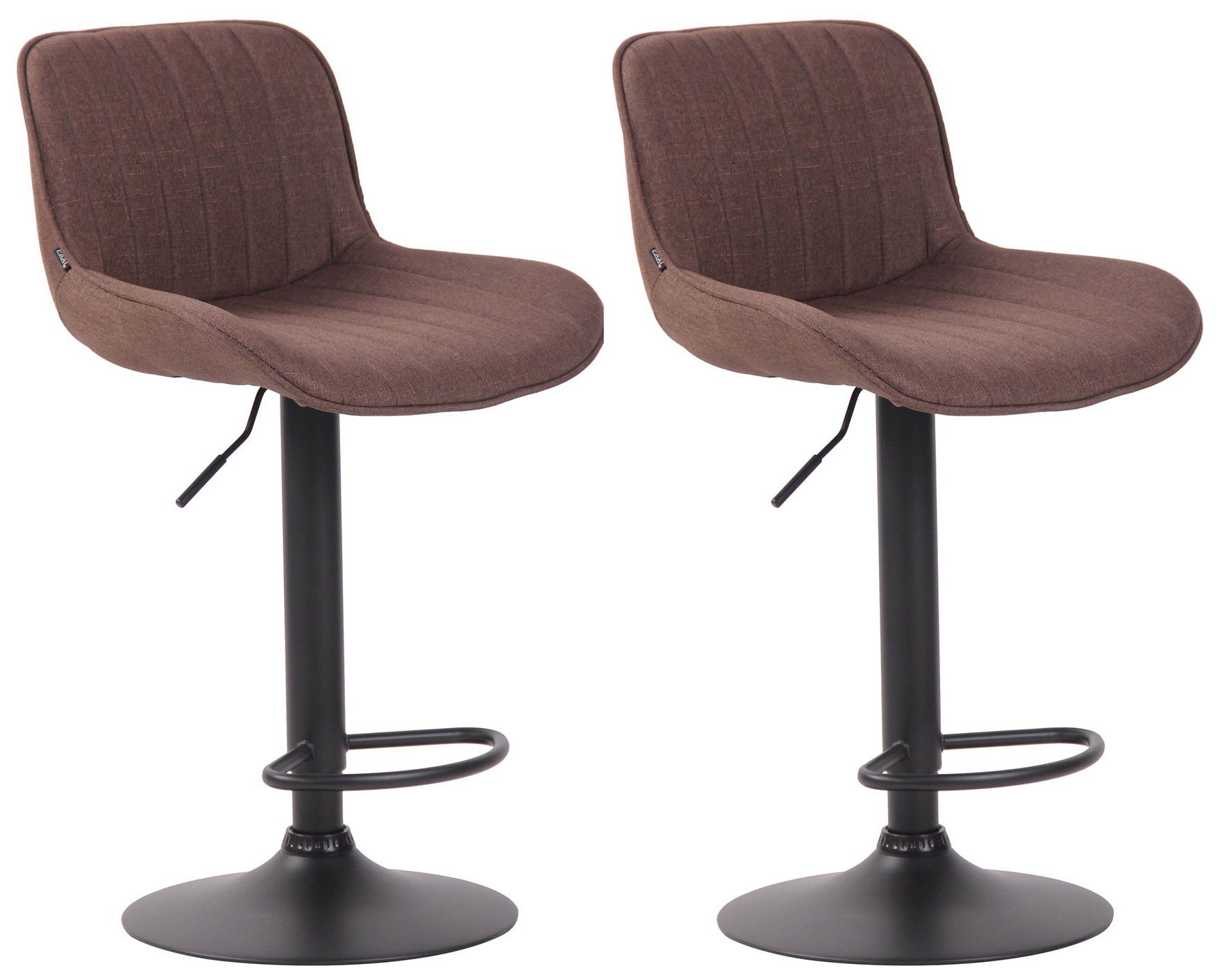 CLP Barhocker Lentini Stoff (2er Set, günstig online kaufen