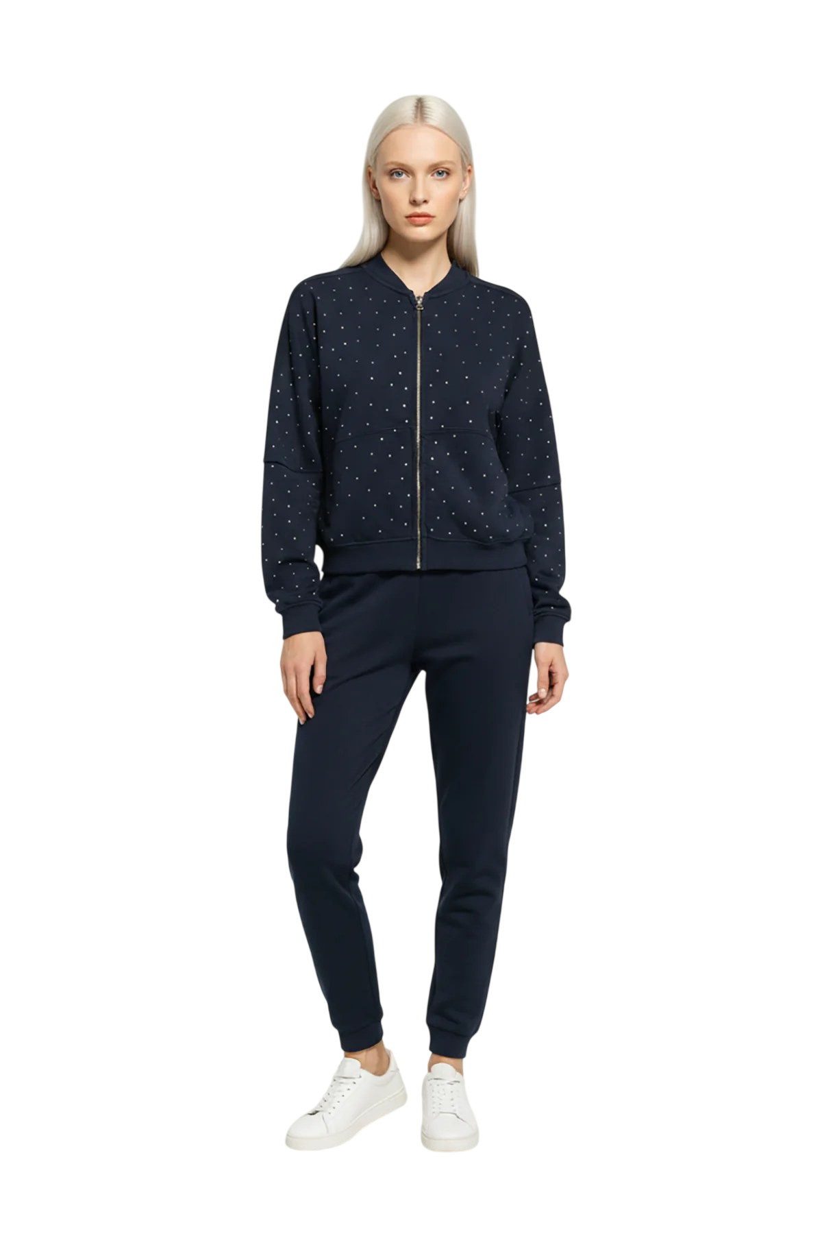 Alexa Dash Blusenjacke Sweatshirt-Strickjacke mit Reißverschluss