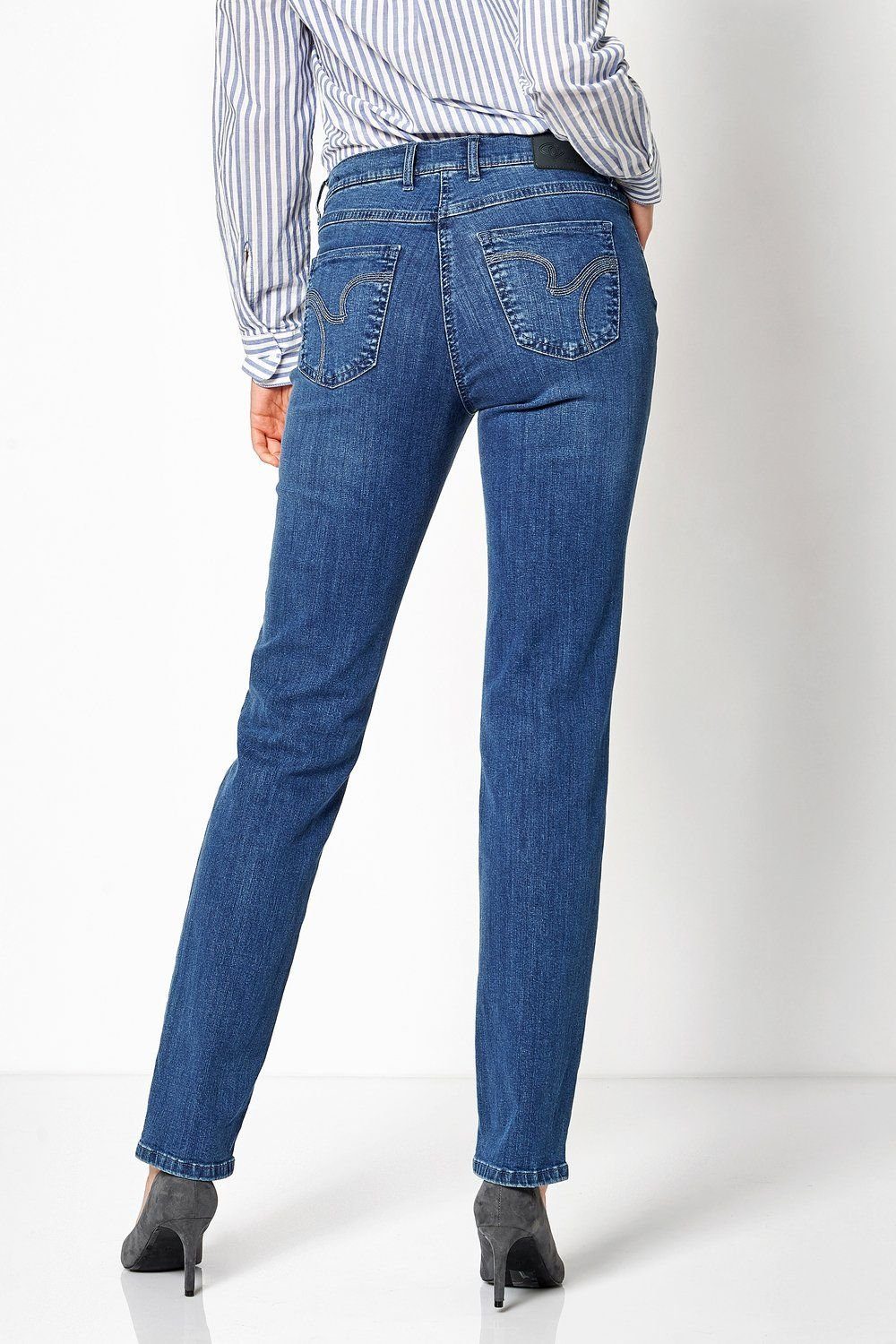TONI 5-Pocket-Jeans mid blue used