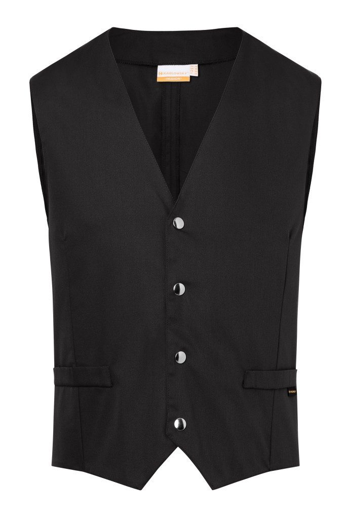 Karlowsky Fashion Arbeitsweste KARLOWSKY Herren Serviceweste KAI V-Neck Modern-Fit Schwarz