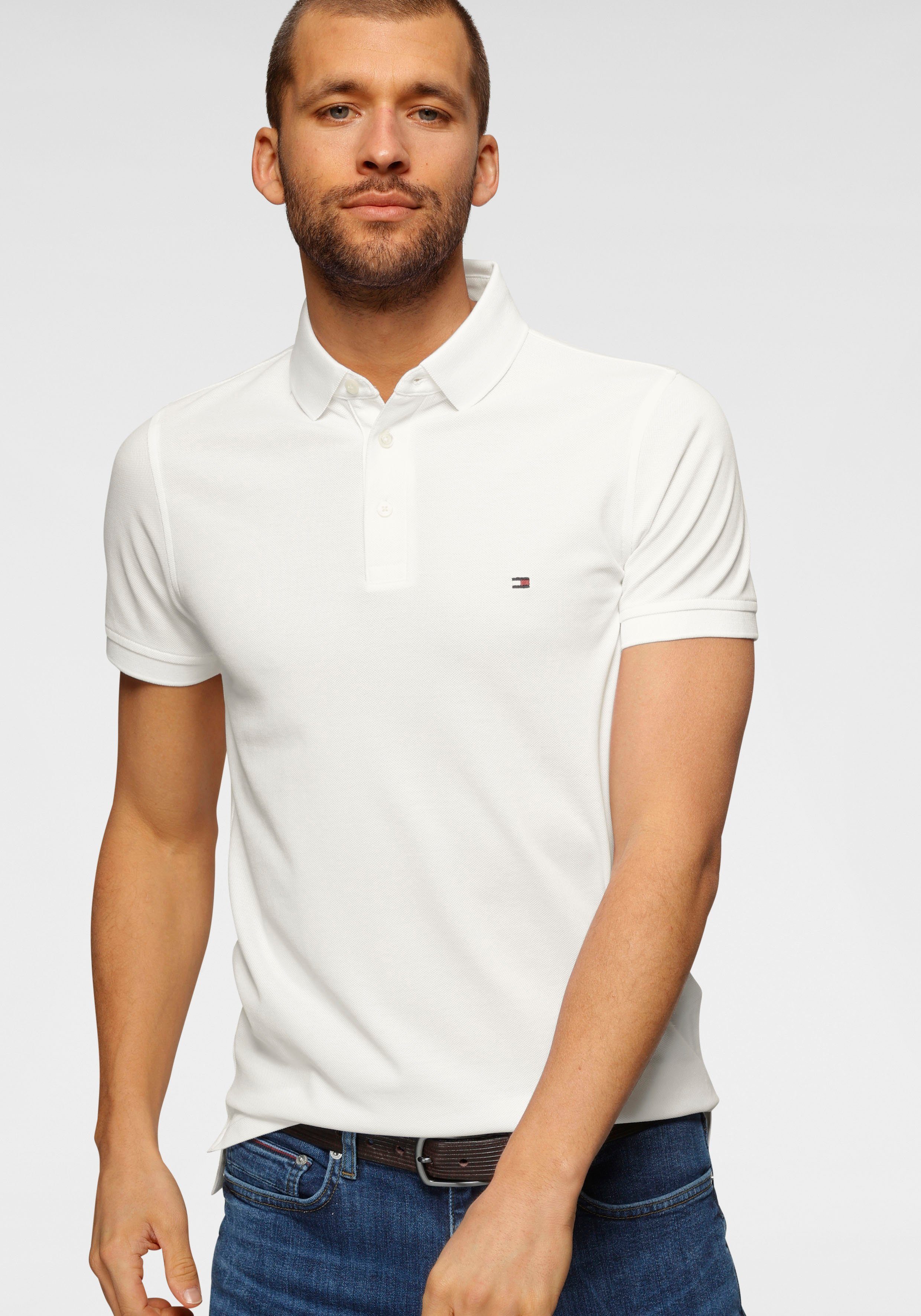Tommy Hilfiger Poloshirt 1985 SLIM POLO mit Stickerei und Piqué-Qualität un günstig online kaufen