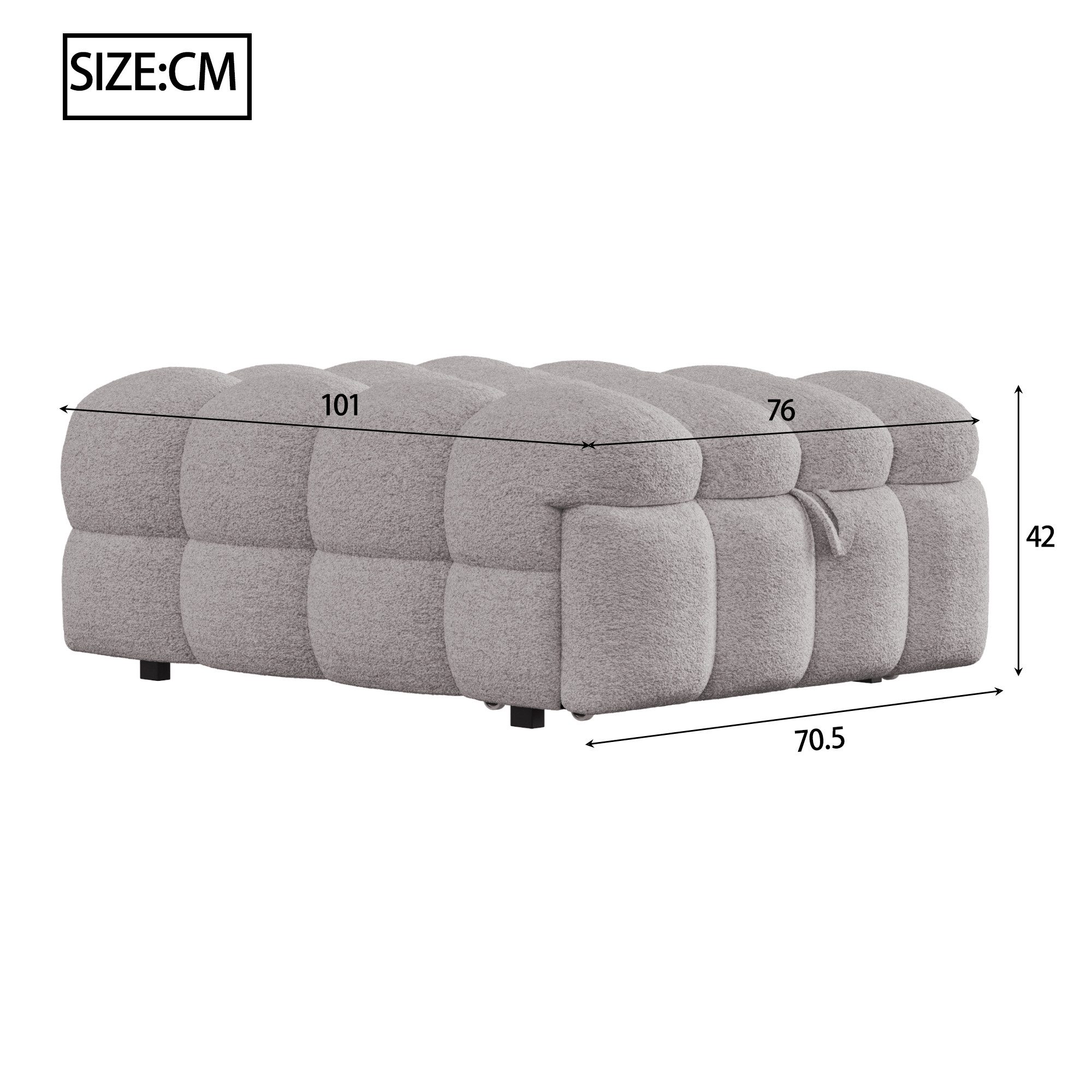 Ulife Polsterbett 2-in-1-Fußhocker, Ausziehbares Schlafsofa (Ohne günstig online kaufen