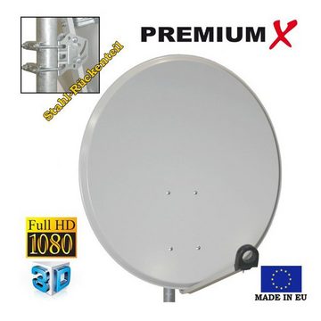 PremiumX Camping SAT Anlage 60cm Alu Antenne Single LNB Stativ SAT-Antenne