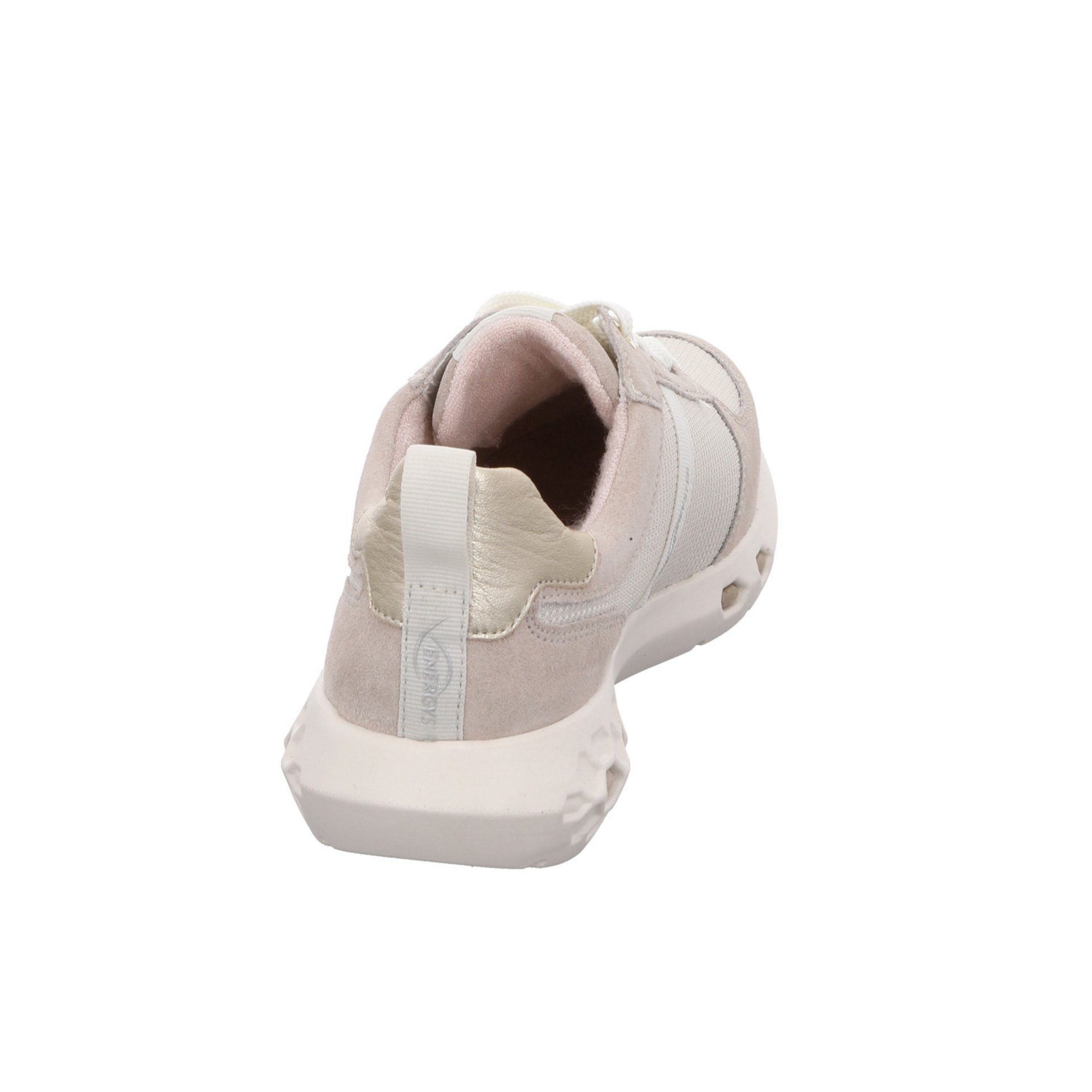 Ara Damen Schnürhalbschuhe Jumper 2.0 Cream Leder-/Textilkombination Sneaker Schnürschuh