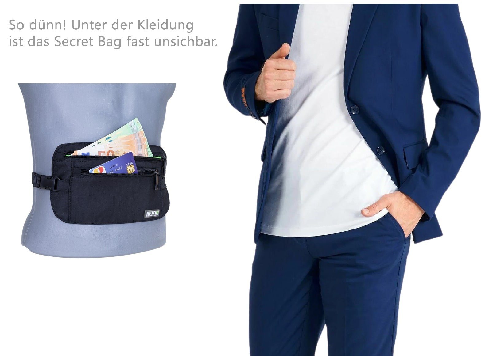 ELEPHANT Reisetasche Secret Bag RFID 12999, RFID Schutz