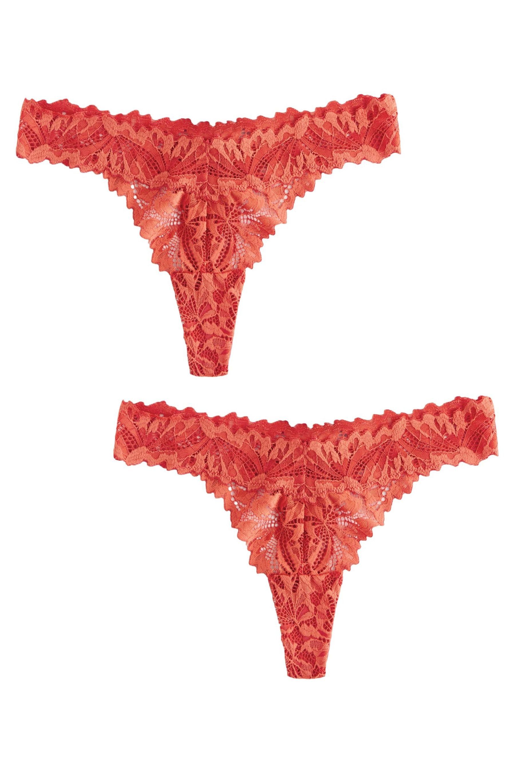 String 2er-Pack Comfort Spitzenslips, Tanga
