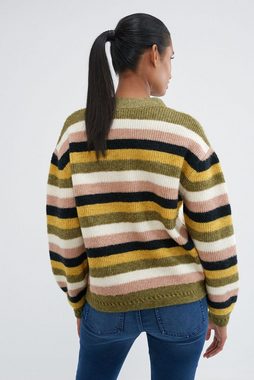 Next V-Ausschnitt-Pullover Pullover mit V-Ausschnitt und Schmuckknopf (1-tlg)