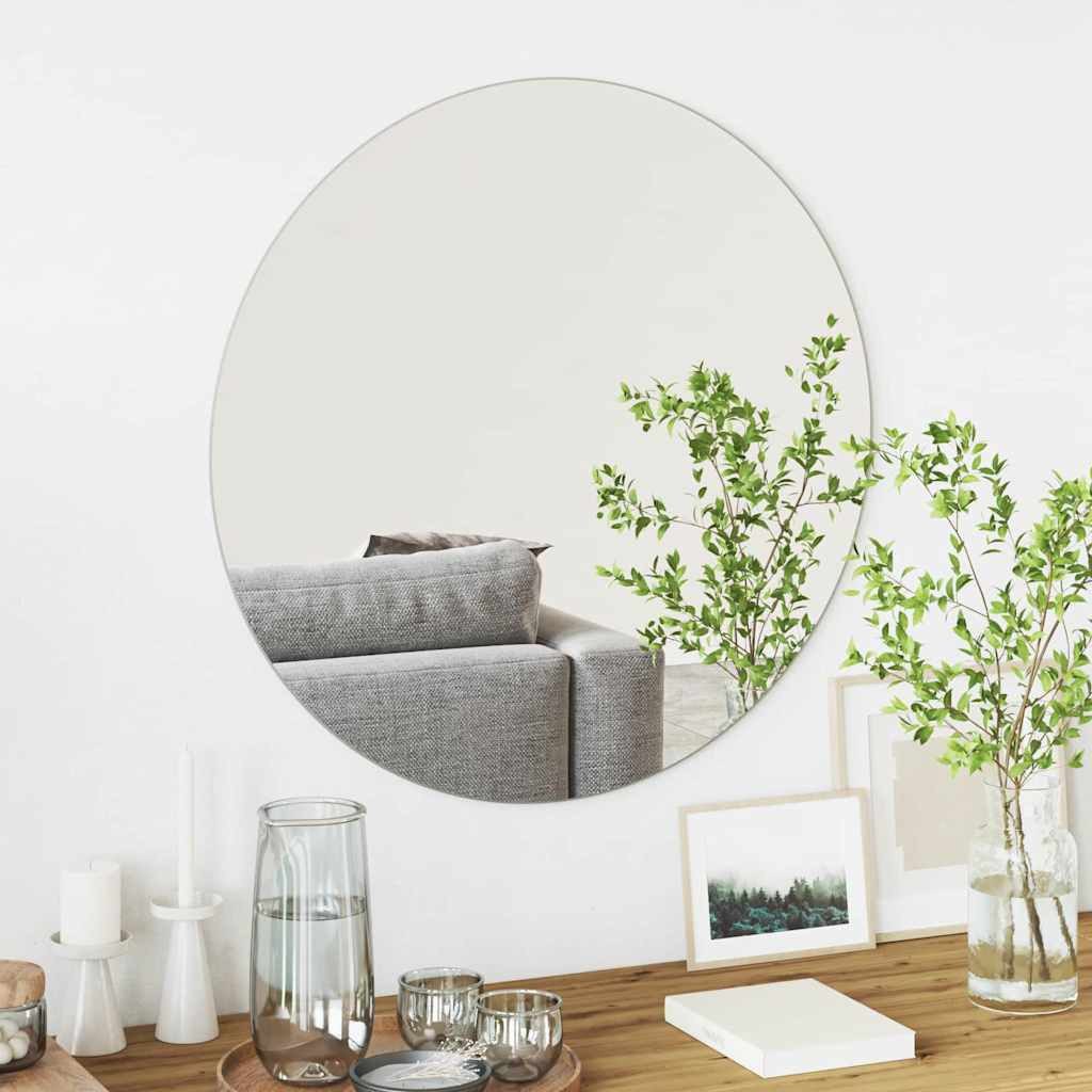 vidaXL Spiegel Wandspiegel Rund Ø 70 cm Gehärtetes Glas (1-St)