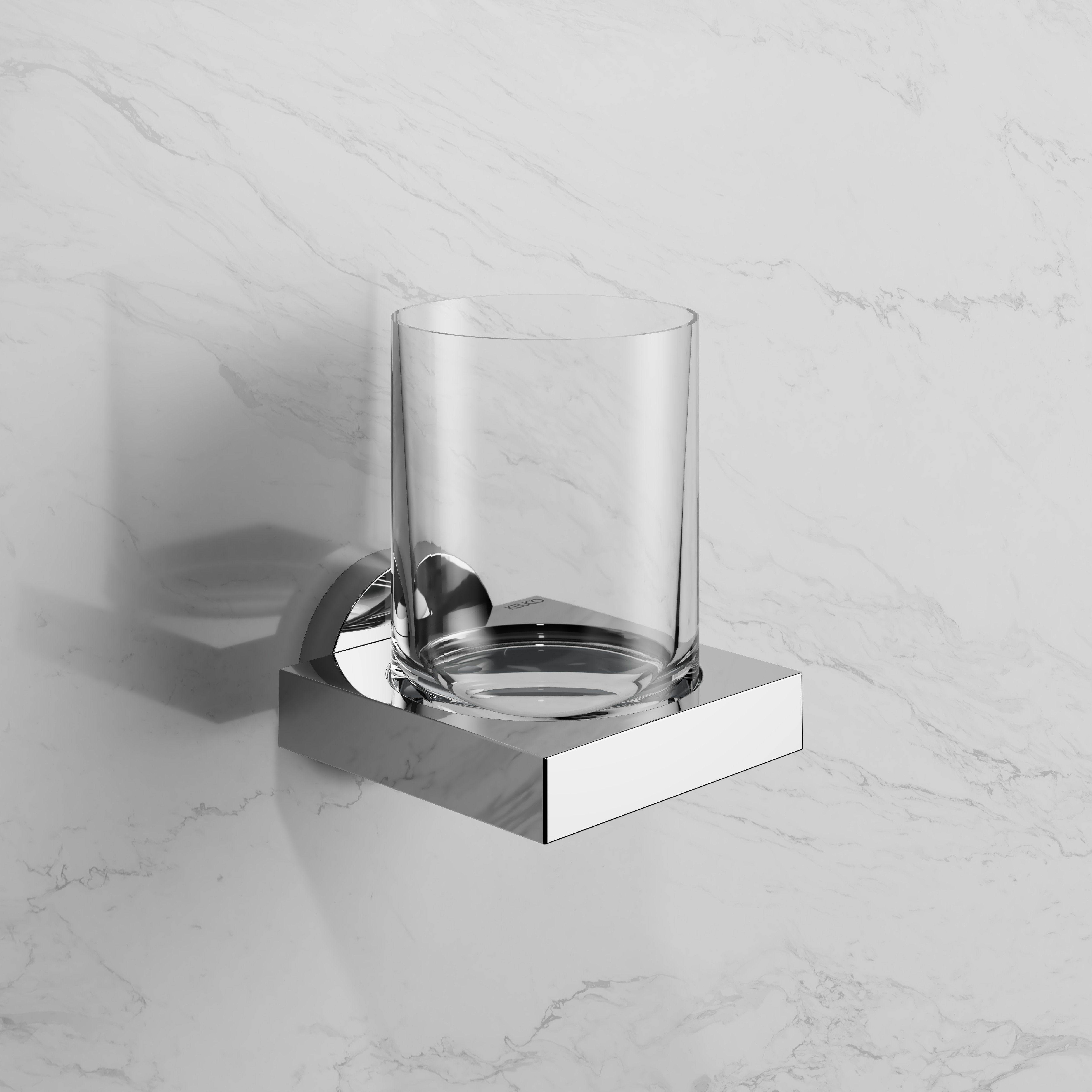 Keuco Подставки для зубных щеток Edition 90, Подставки для зубных щеток-Halter, verchromt und Kristallglas klar, Wandmontage