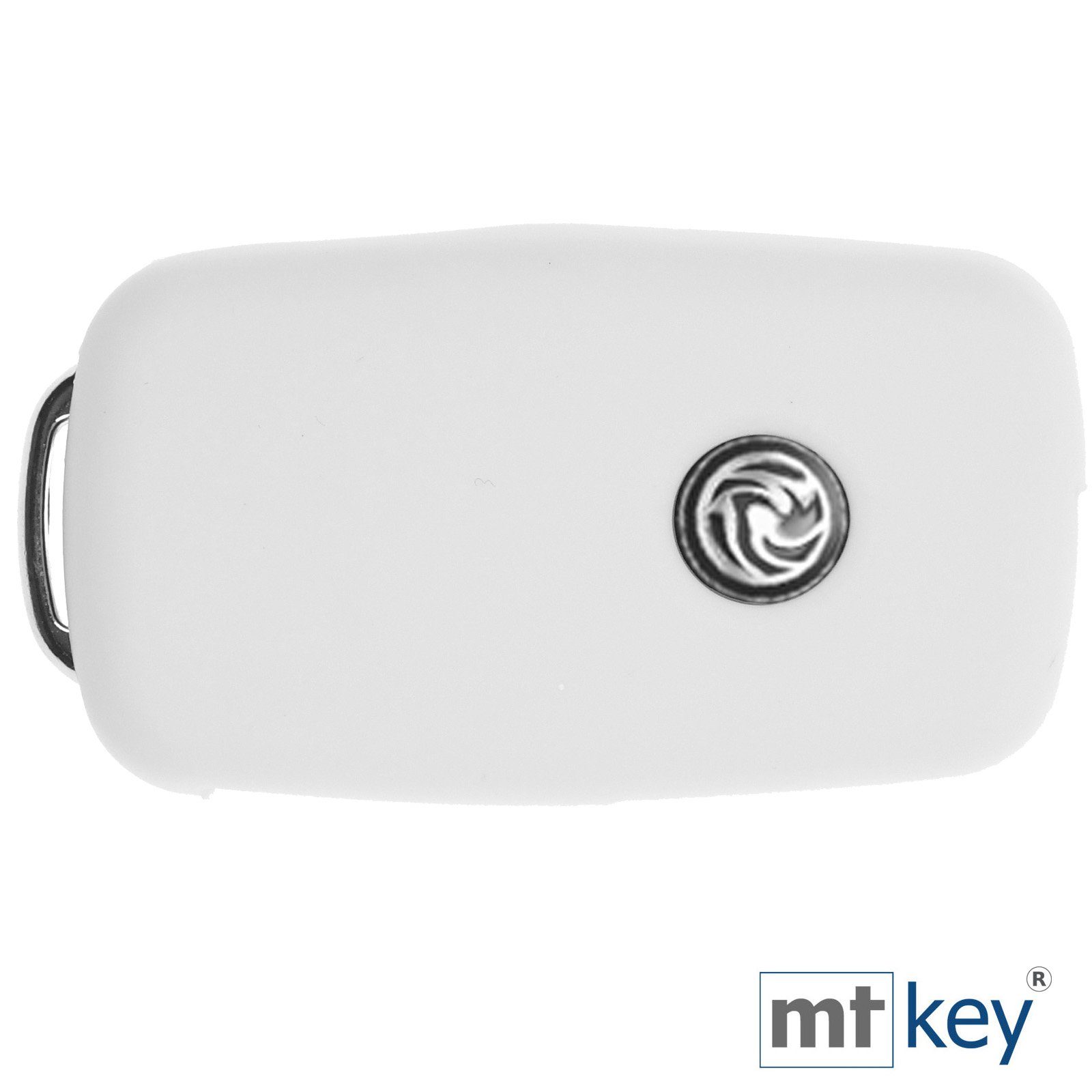 T5 Sharan Softcase Schutzhülle Tasten Alhambra 4 Multivan Autoschlüssel VW Schlüsseltasche Seat Schlüssel T6 im Weiß, Caddy Silikon mt-key für Wabe Design