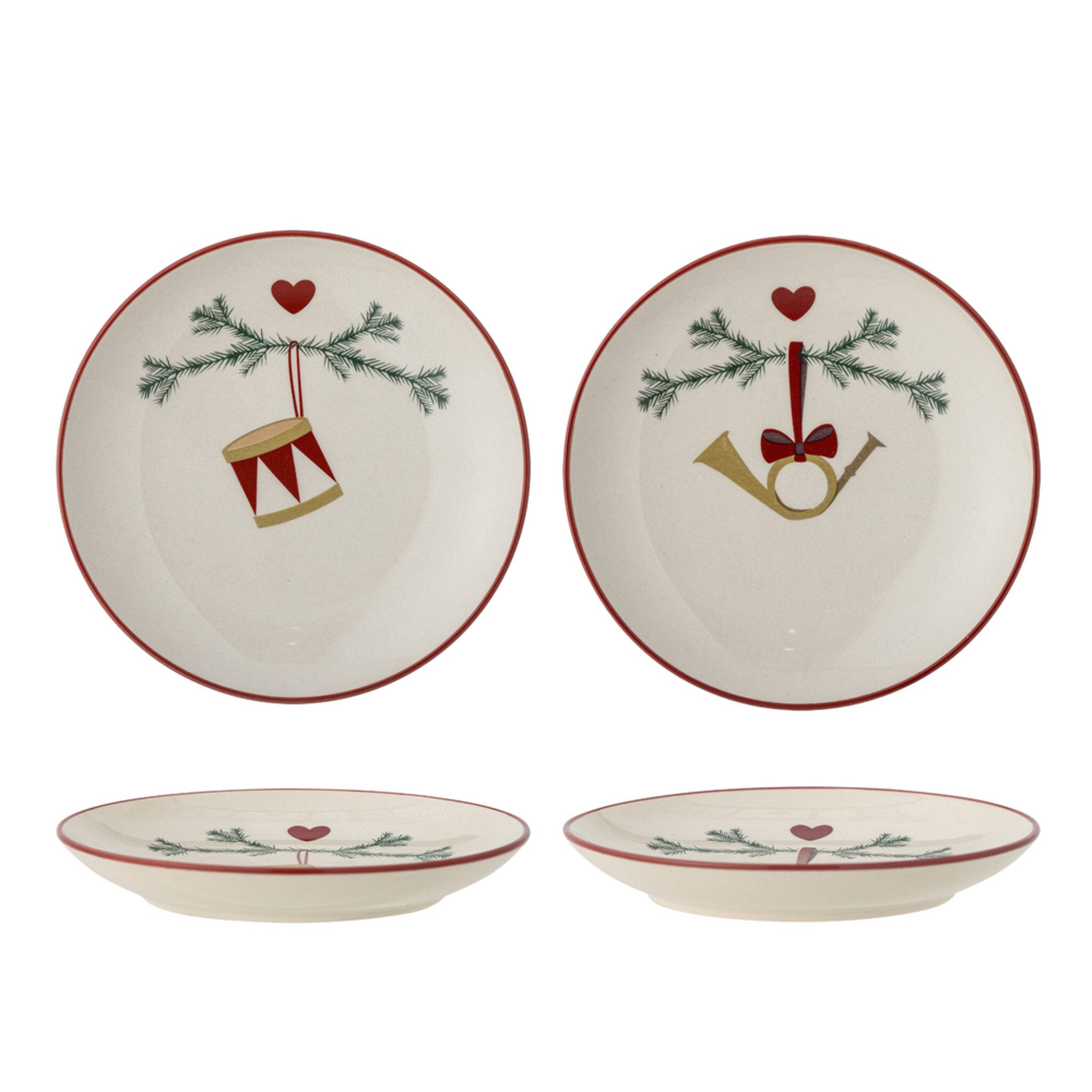 Bloomingville Десертная тарелка Kleine Weihnachtsteller Yule 2er