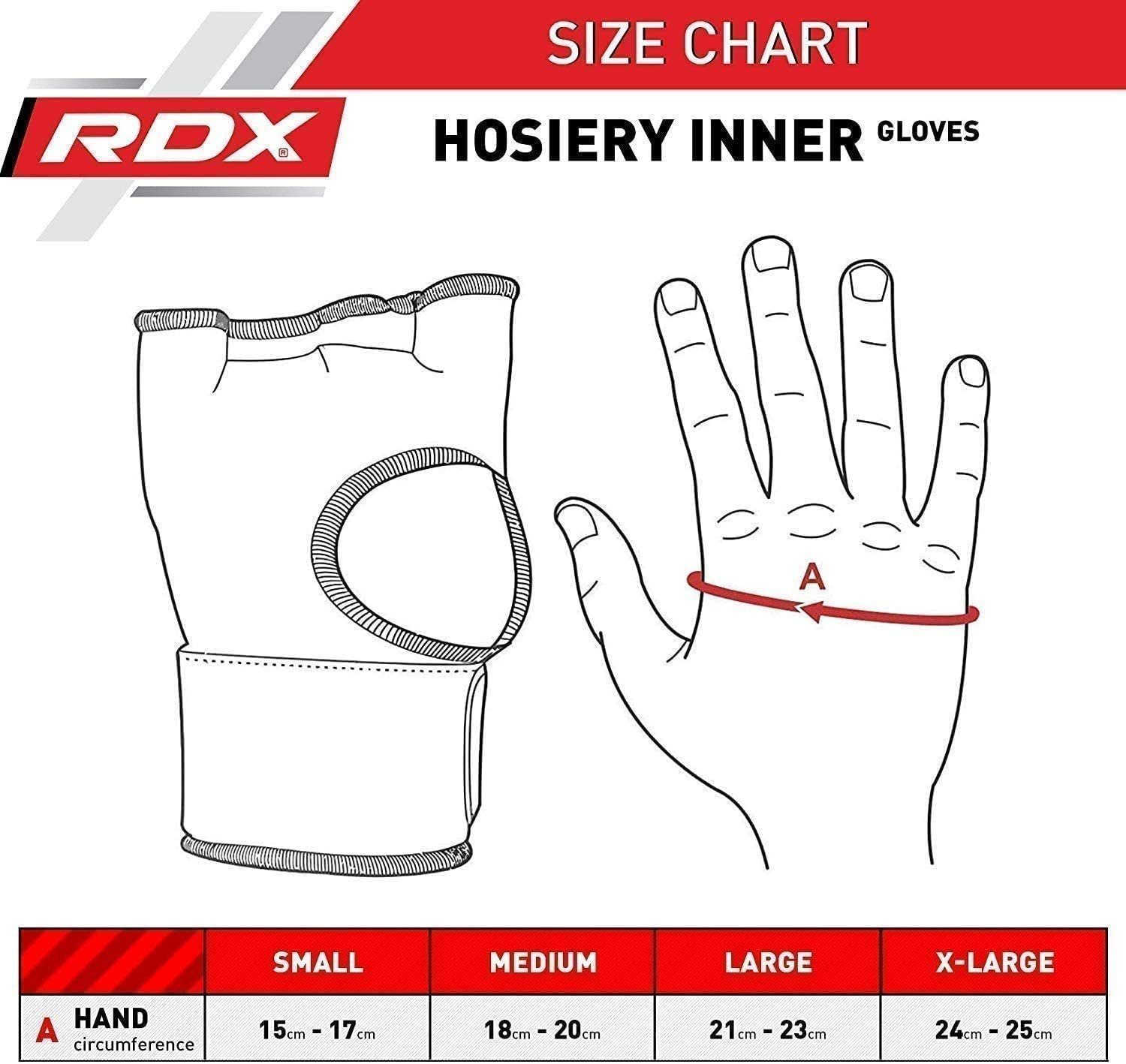 Sports Handschuhe Boxhandschuhe RDX Boxbandagen, MMA, BLACK elastische Boxen RDX Innenhandschuhe,