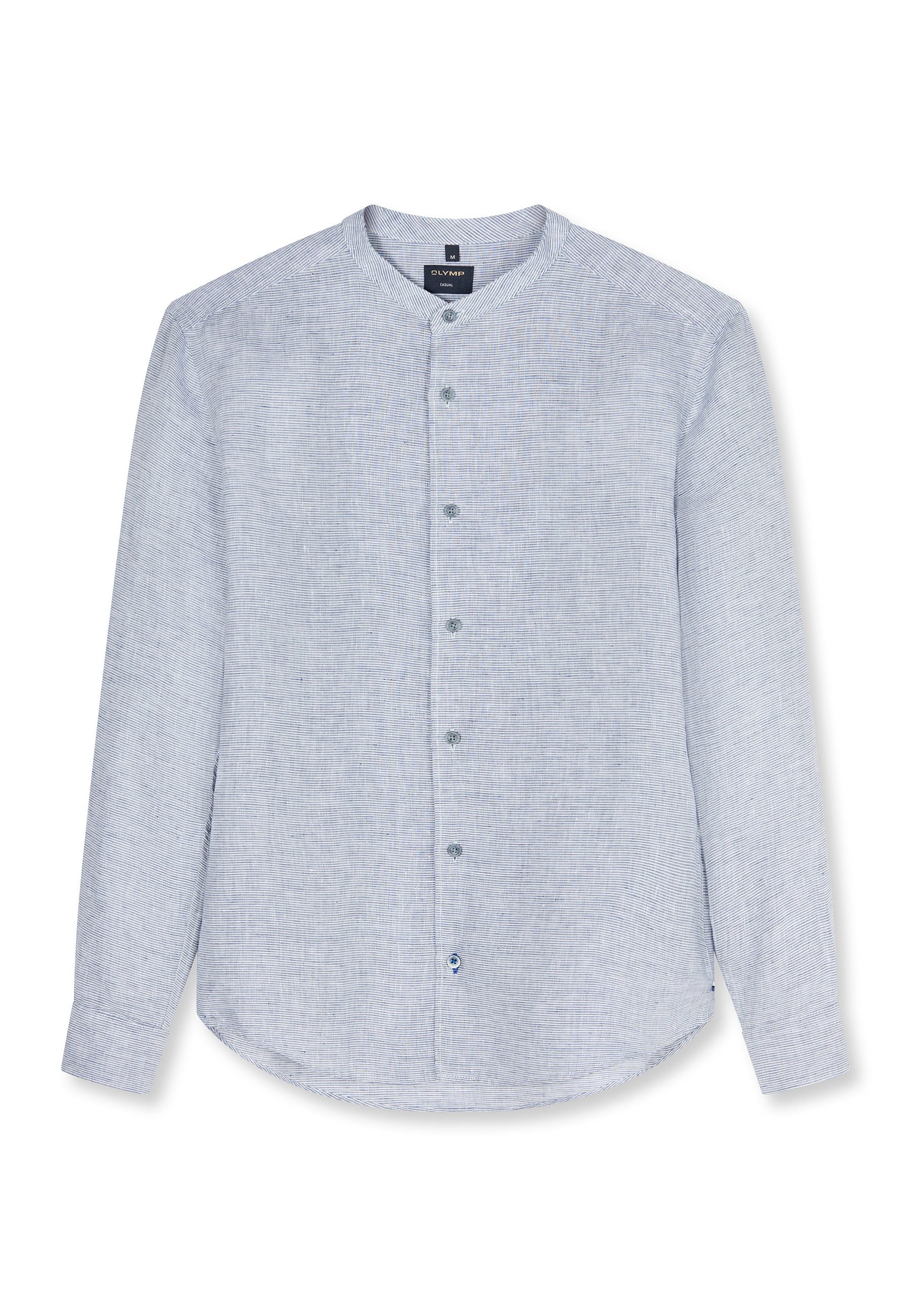OLYMP Langarmhemd OLYMP Casual, Regular Fit, Stehkragen