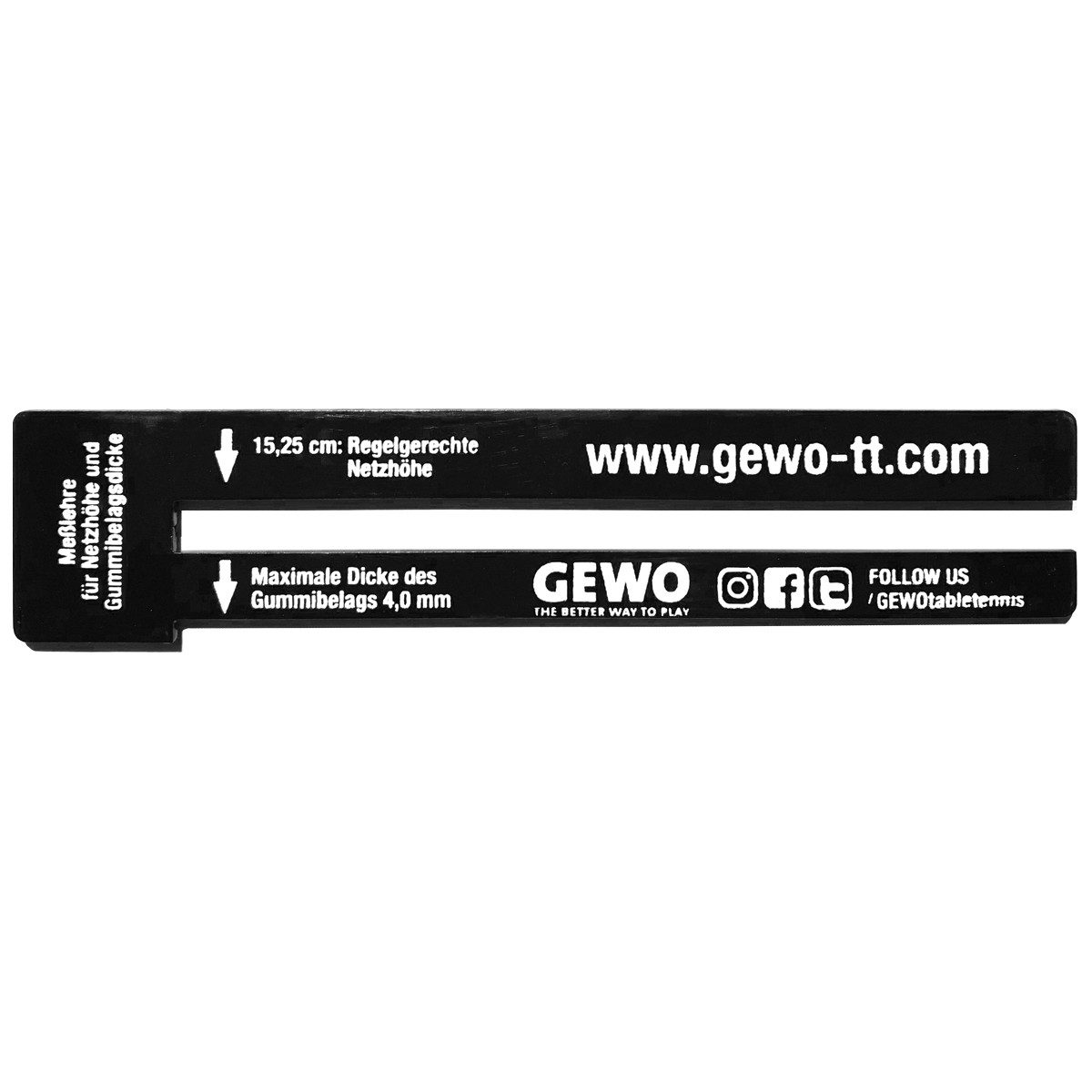 Gewo Tischtennisschläger GEWO Netzlehre Metall