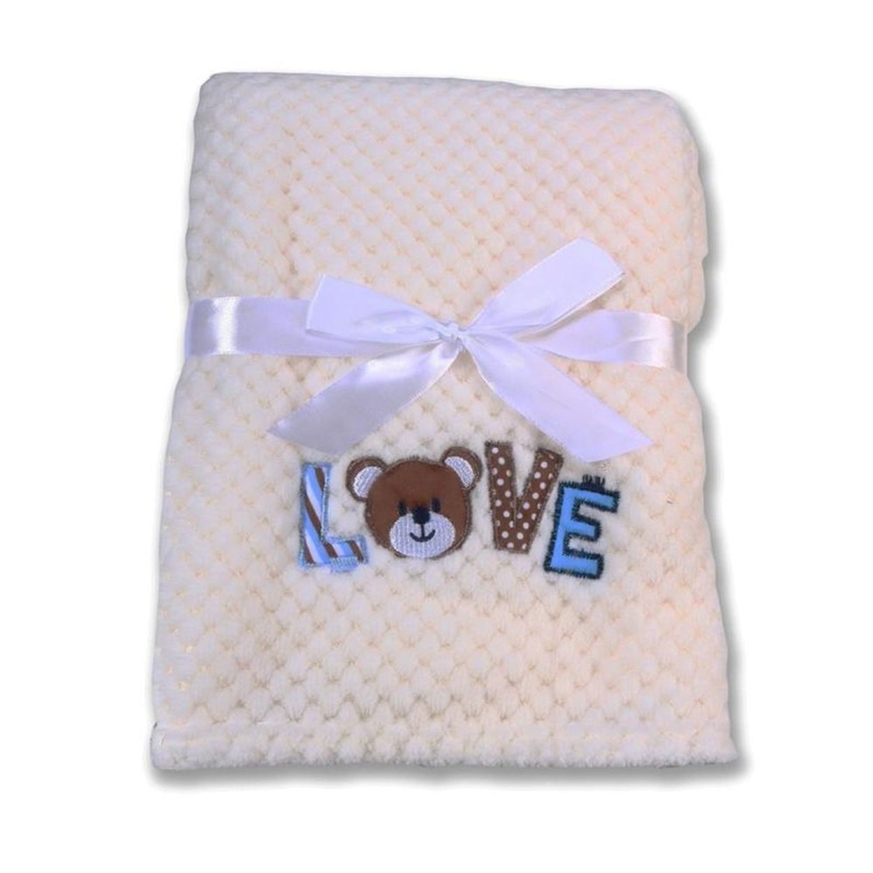 Babydecke Freya 80 x 110 cm, Cangaroo, Fleece, Polyester, Geschenkbox, bestickte Motive, Kinderwagen geeignet