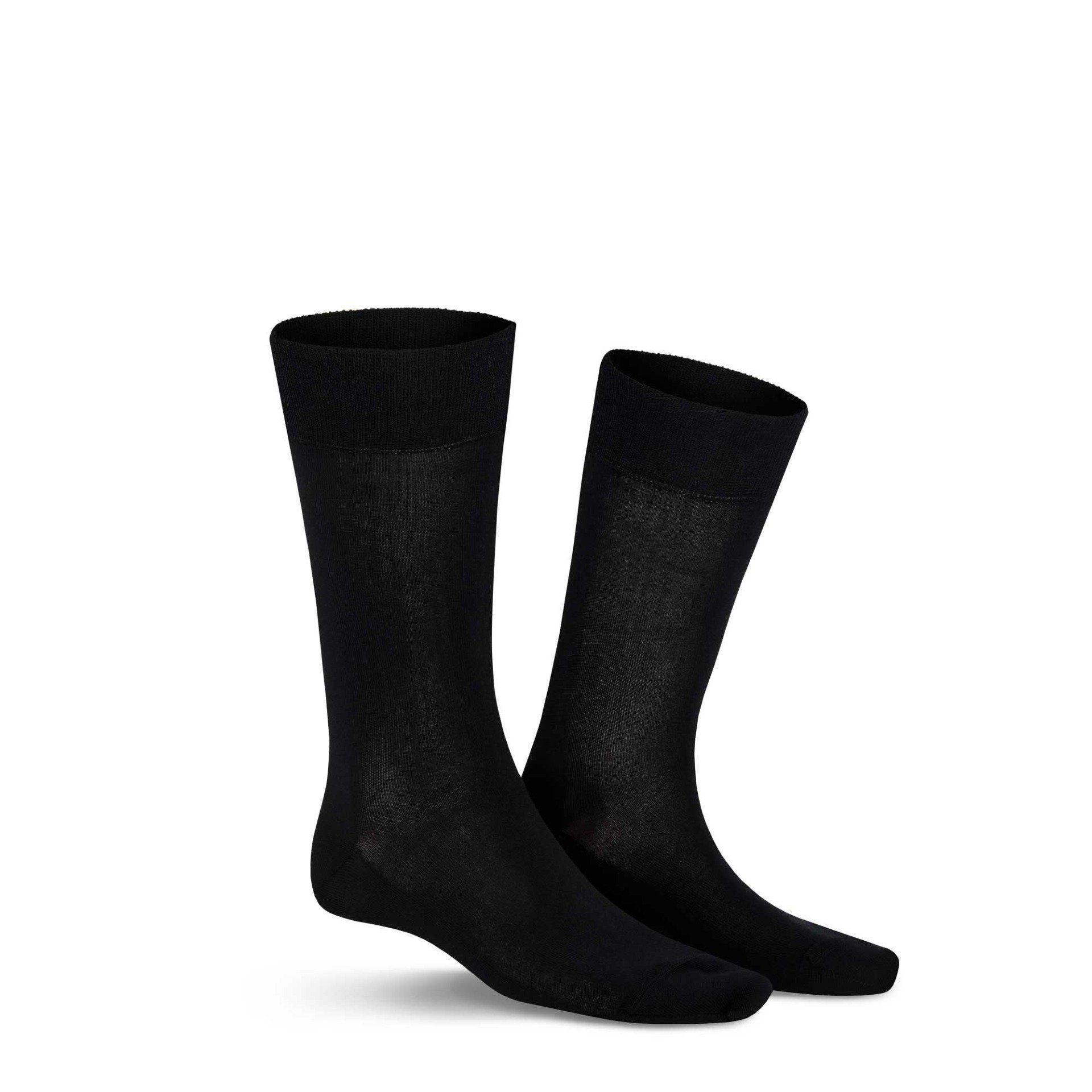 KUNERT Basicsocken CLARK (1-Paar) Feinste Herren Baumwoll-Socken für eine perfekte Passform Black 0070