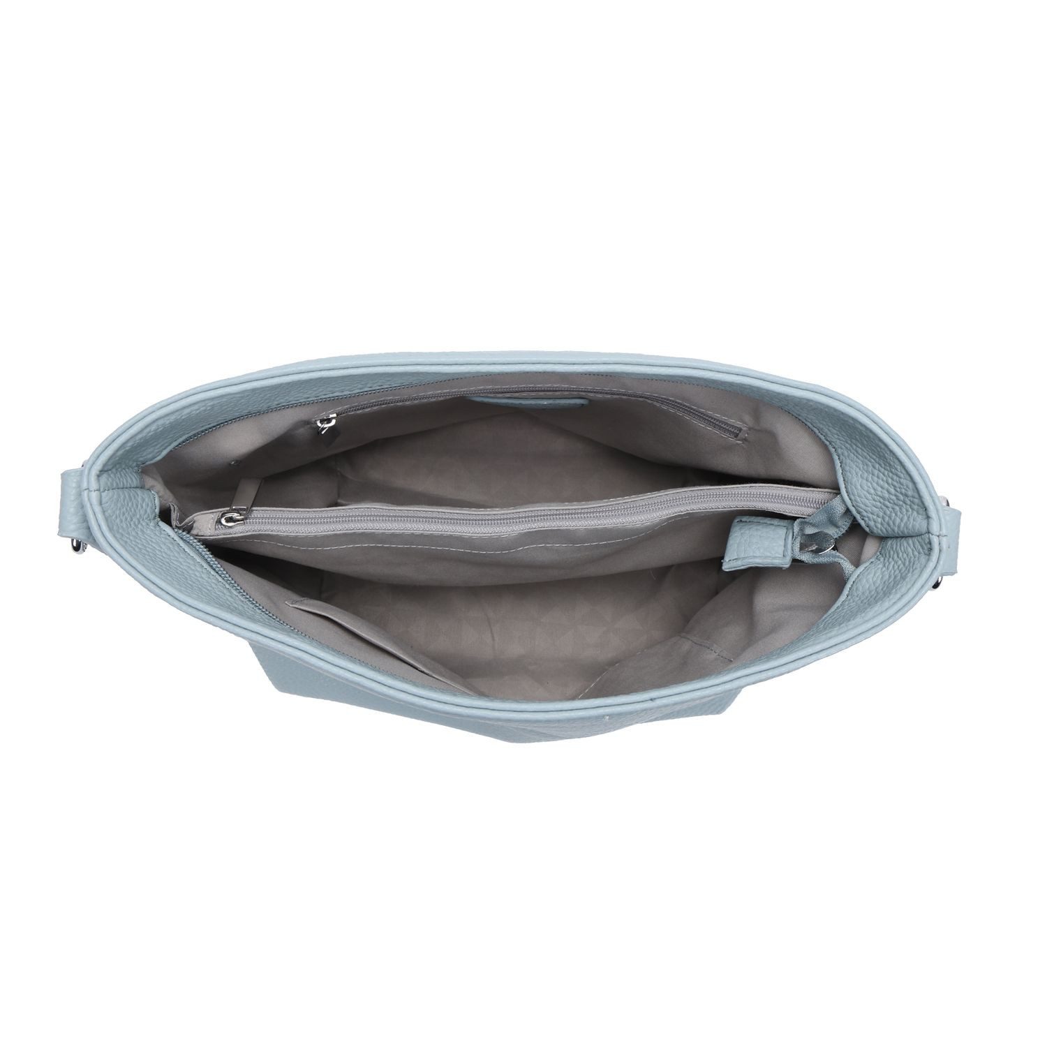 ITALYSHOP24 Schultertasche Damen Tasche Shopper CrossBody Brusttasche Umhängetasche Hobo Bag, Henkeltasche, 3 Fächer, vielseitig, praktisch, stylisch und geräumig