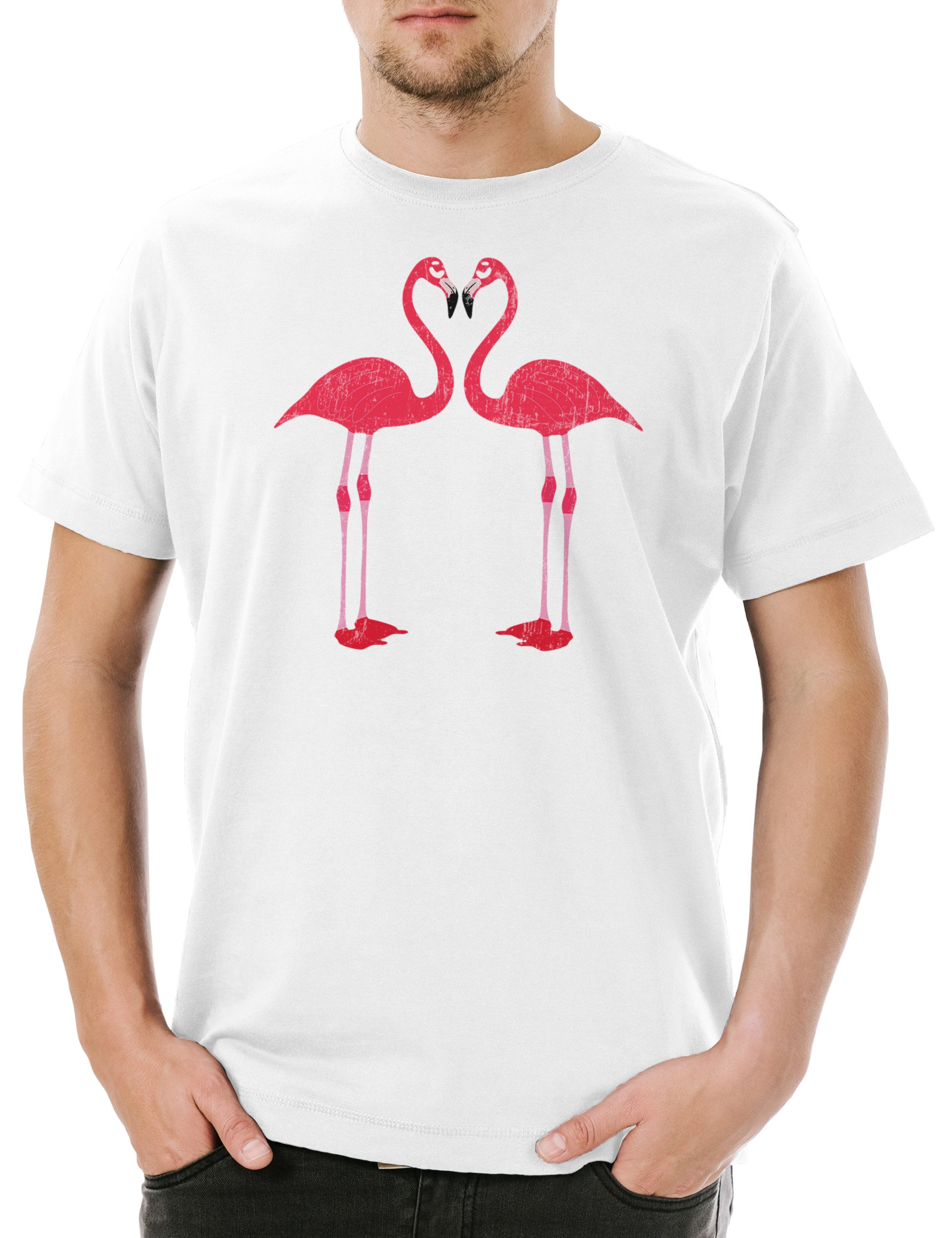 Print-Shirt Flamingo I Herren T-Shirt Unicorn Vogel Einhorn Prinzessin Princess